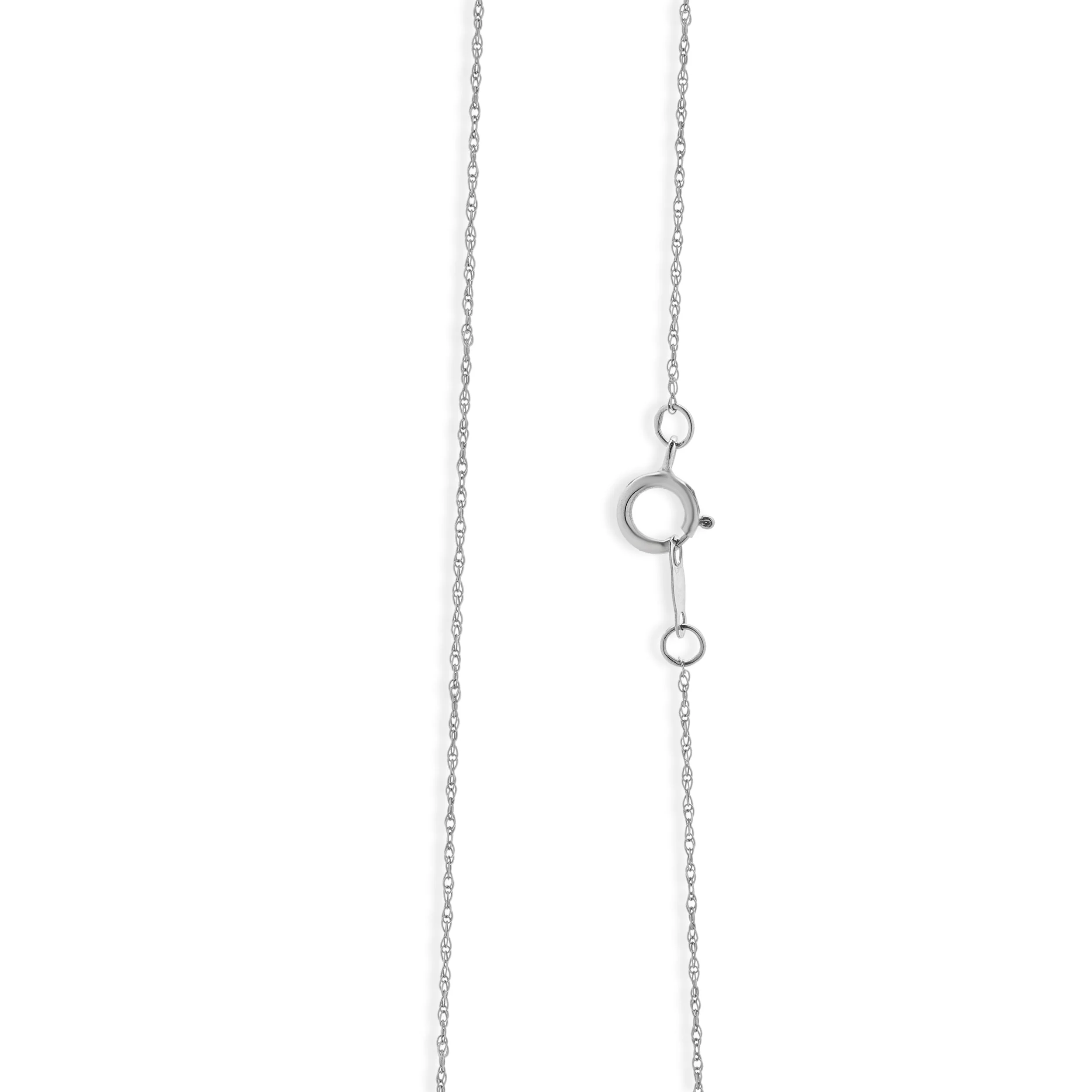 14 Karat White Gold Diamond Heart Necklace - Image 3