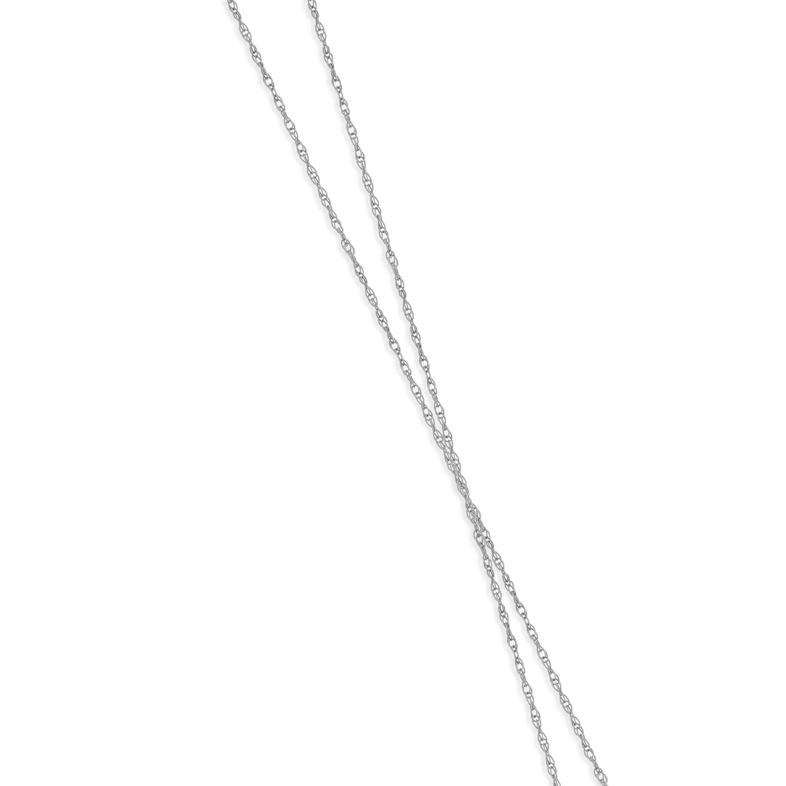 14 Karat White Gold Diamond Heart Necklace - Image 4