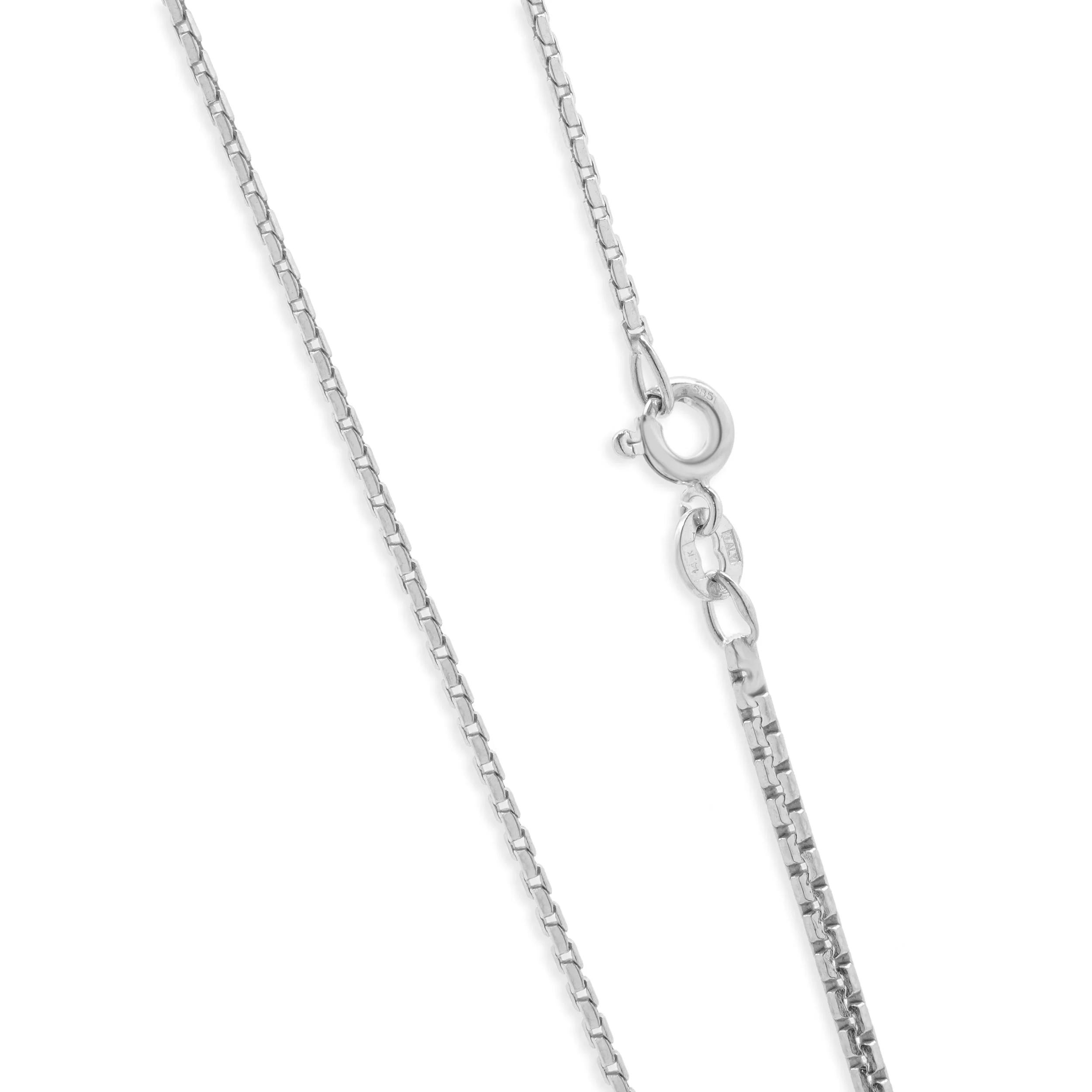 14 Karat White Gold Diamond Open Heart Necklace - Image 3