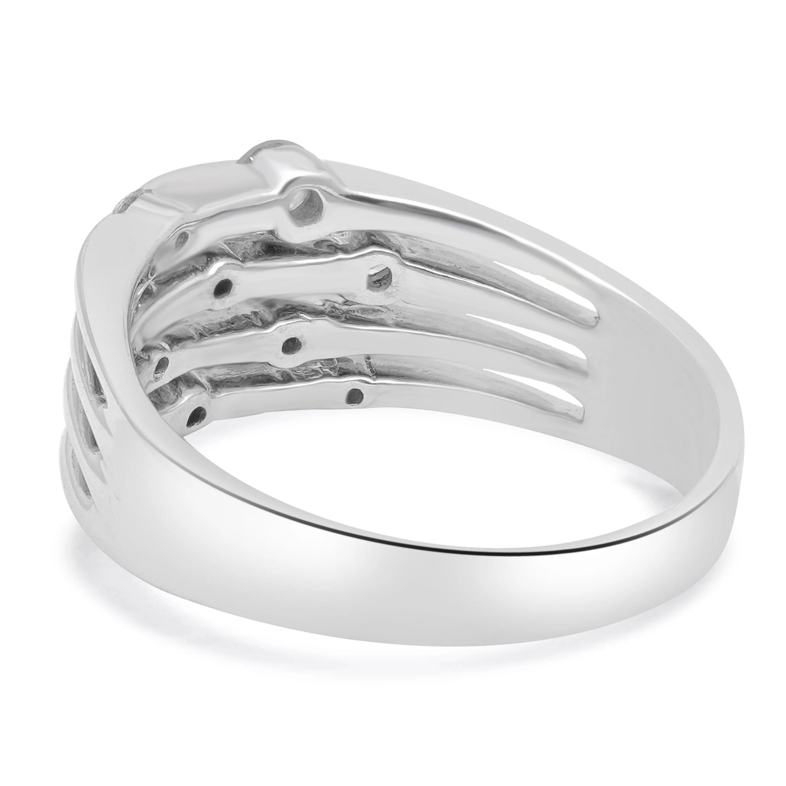 14 Karat White Gold Diamond Orbit Ring - Image 3