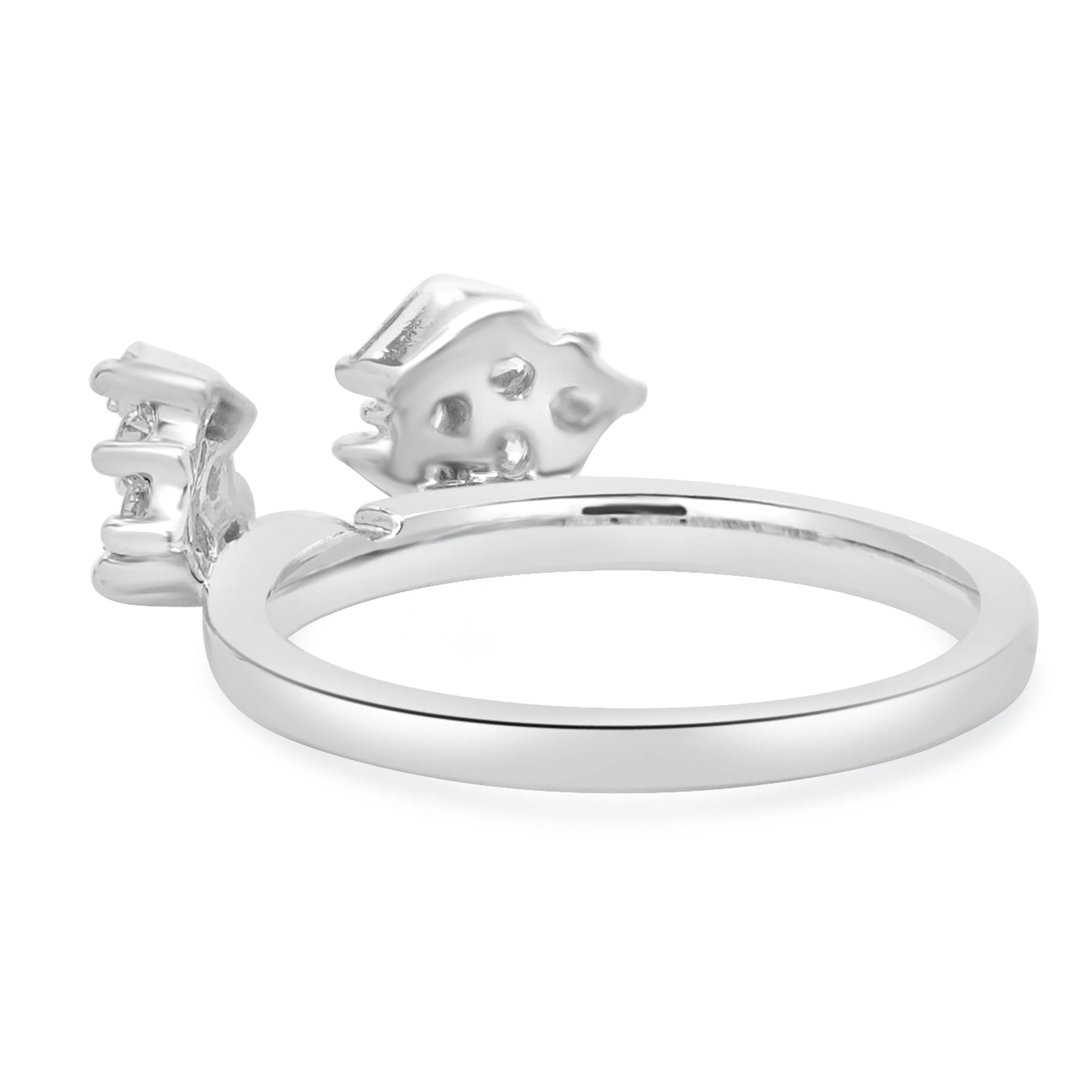 14 Karat White Gold Diamond Ring Gaurd - Image 4