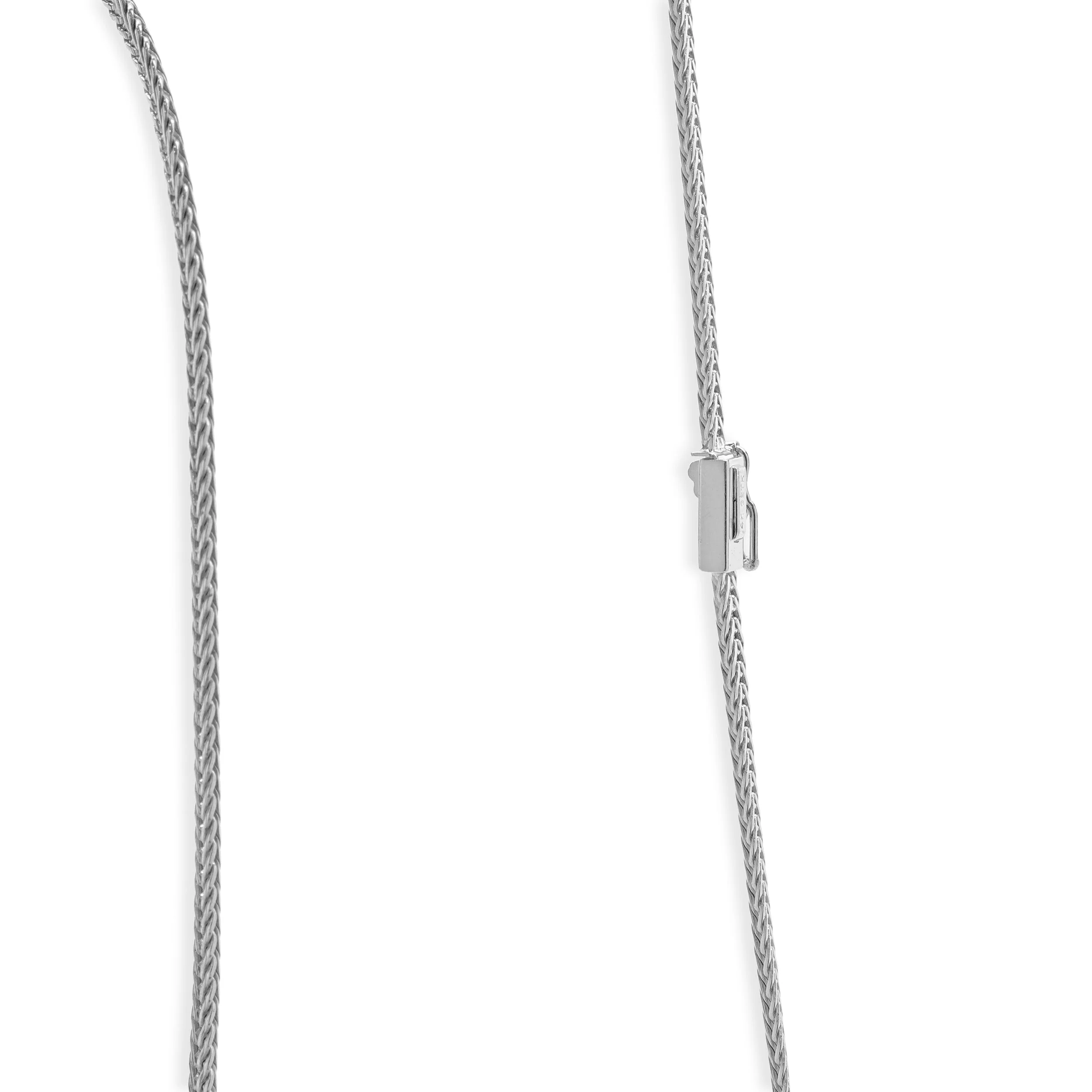 14 Karat White Gold Diamond Smile Necklace - Image 4