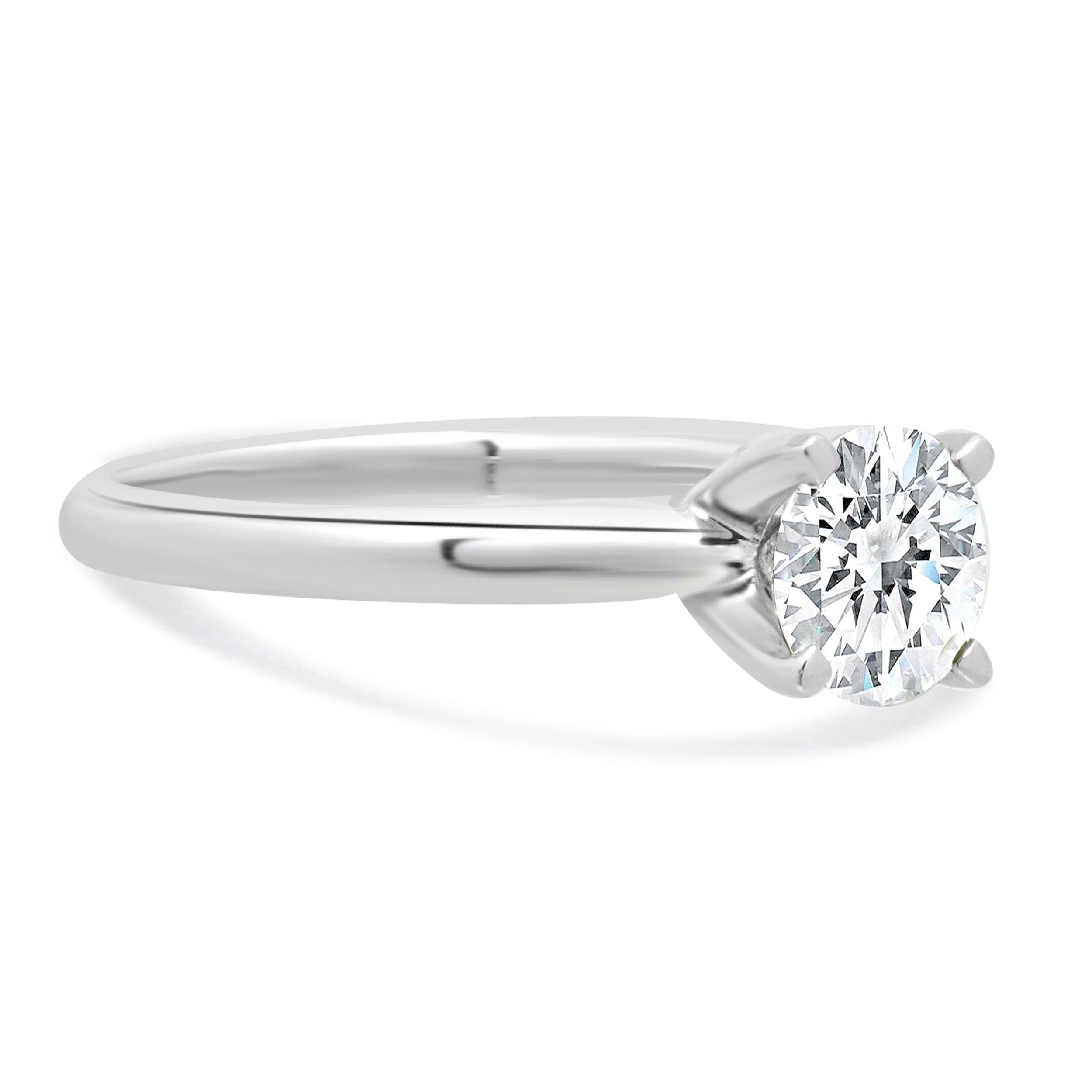 14 Karat White Gold Diamond Solitaire Engagement Ring - Image 2