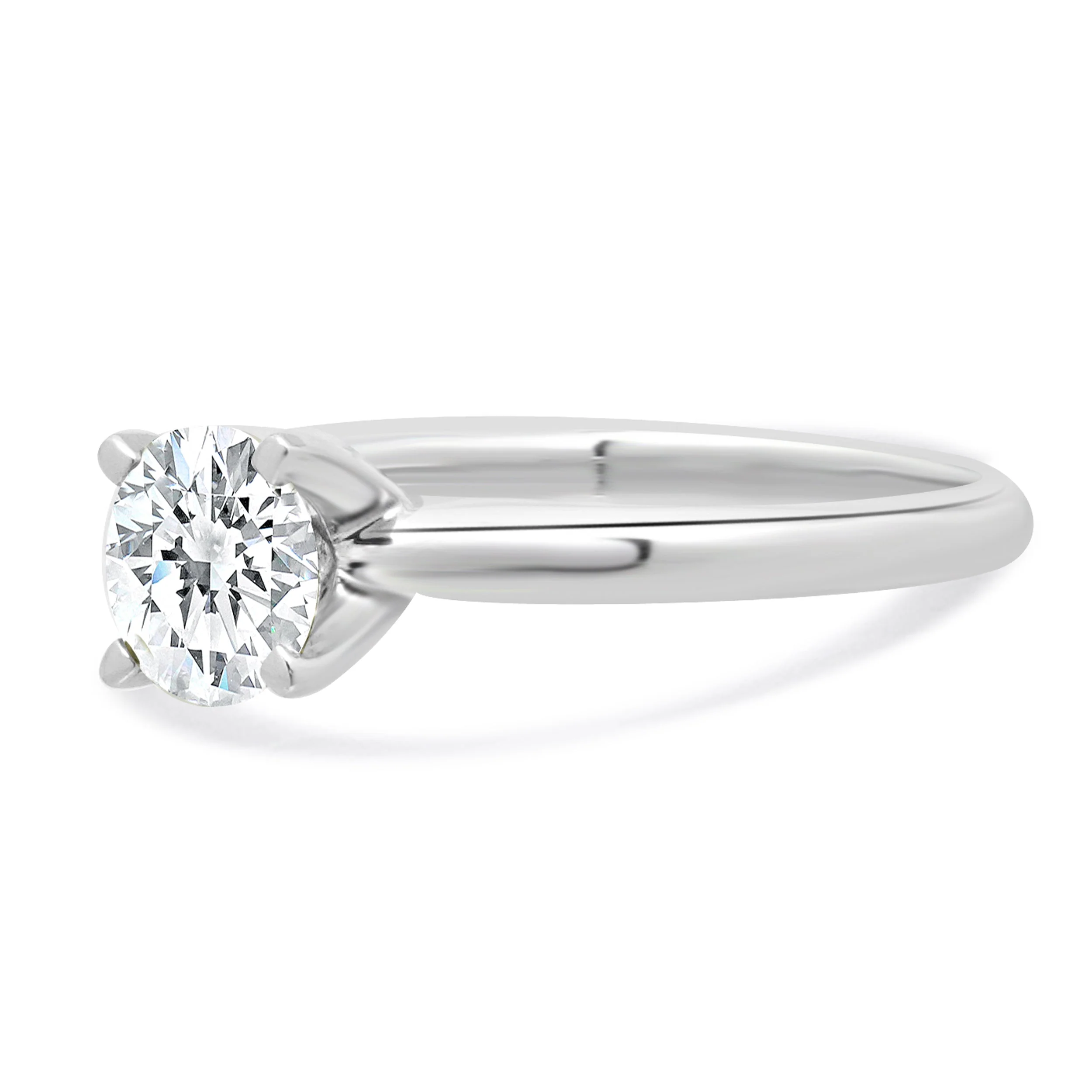 14 Karat White Gold Diamond Solitaire Engagement Ring - Image 4