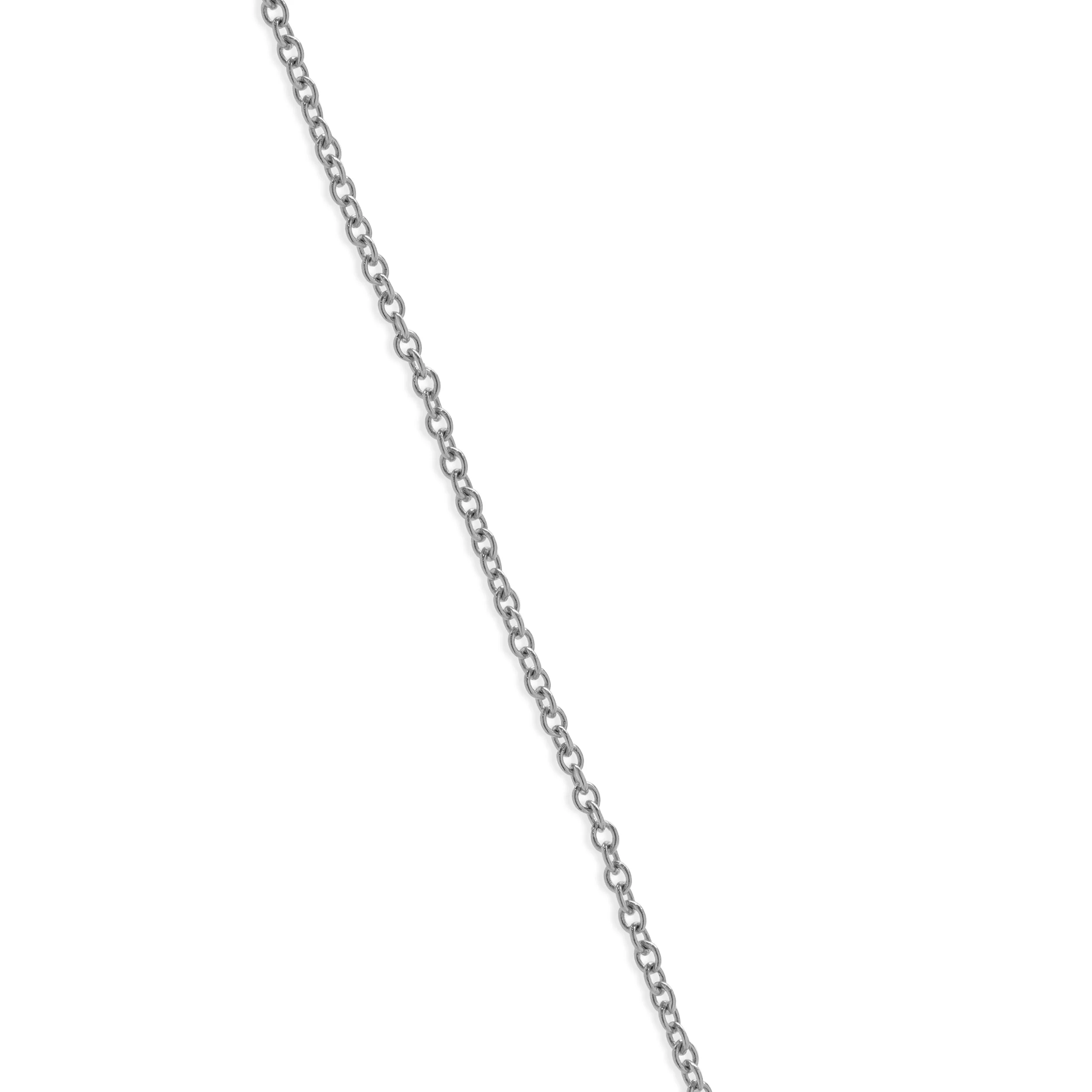 14 Karat White Gold Diamond Solitaire Necklace - Image 3
