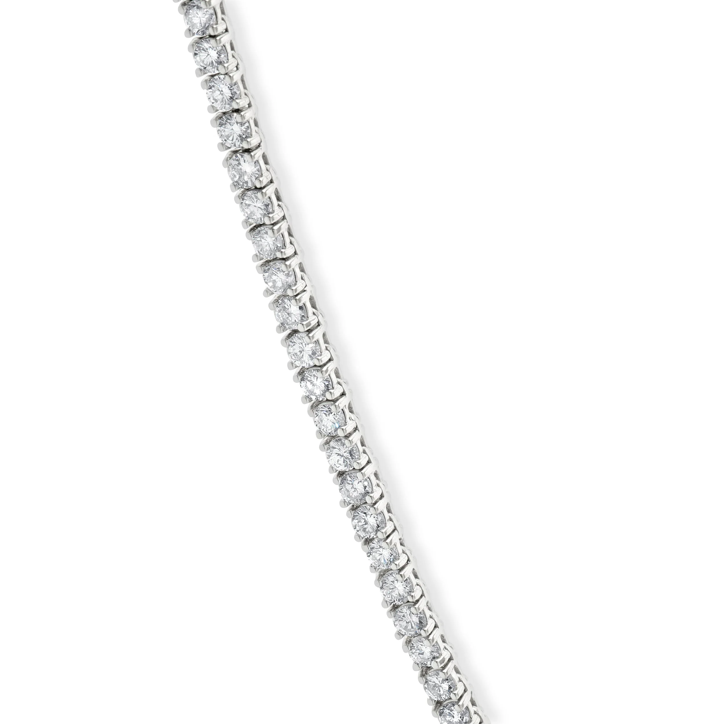 14 Karat White Gold Diamond Tennis Necklace - Image 2