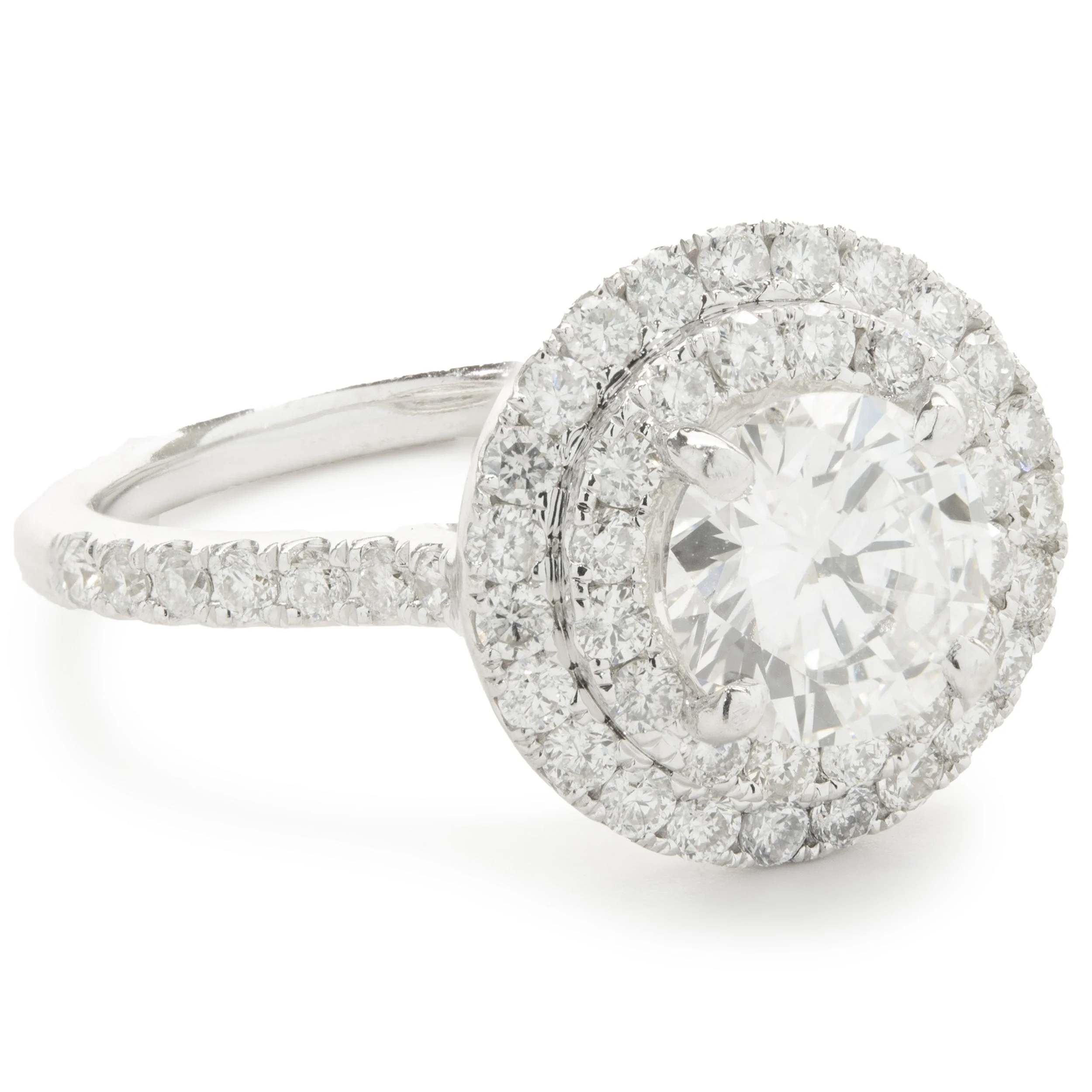 14 Karat White Gold Diamond Wed Set - Image 2