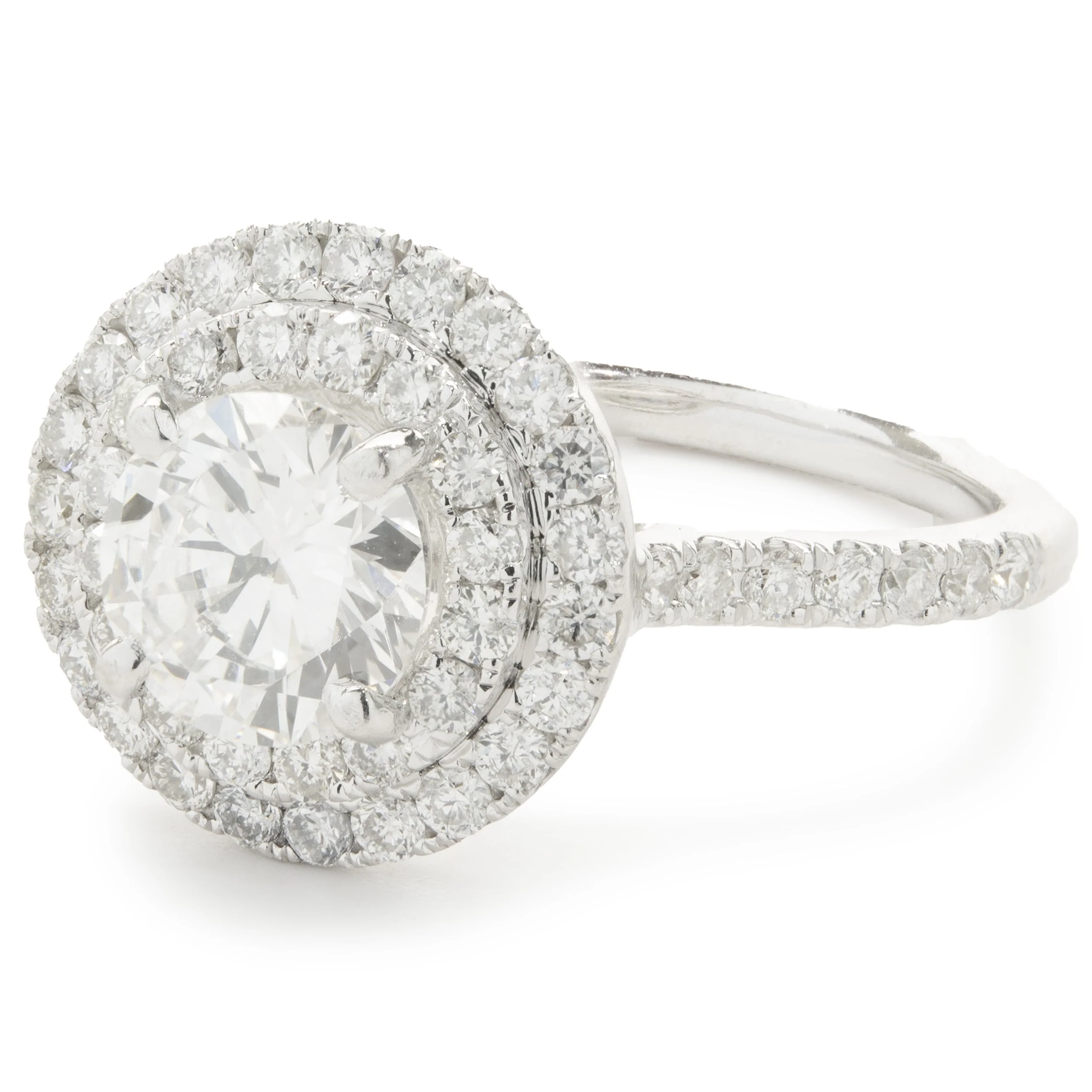 14 Karat White Gold Diamond Wed Set - Image 4