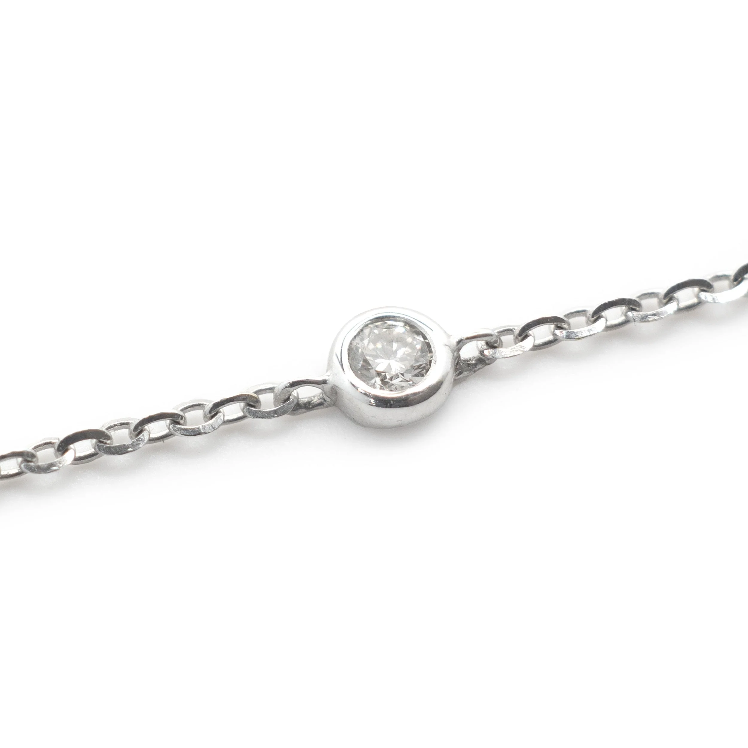 14 Karat White Gold Diamonds By The Yard Necklace - Image 3