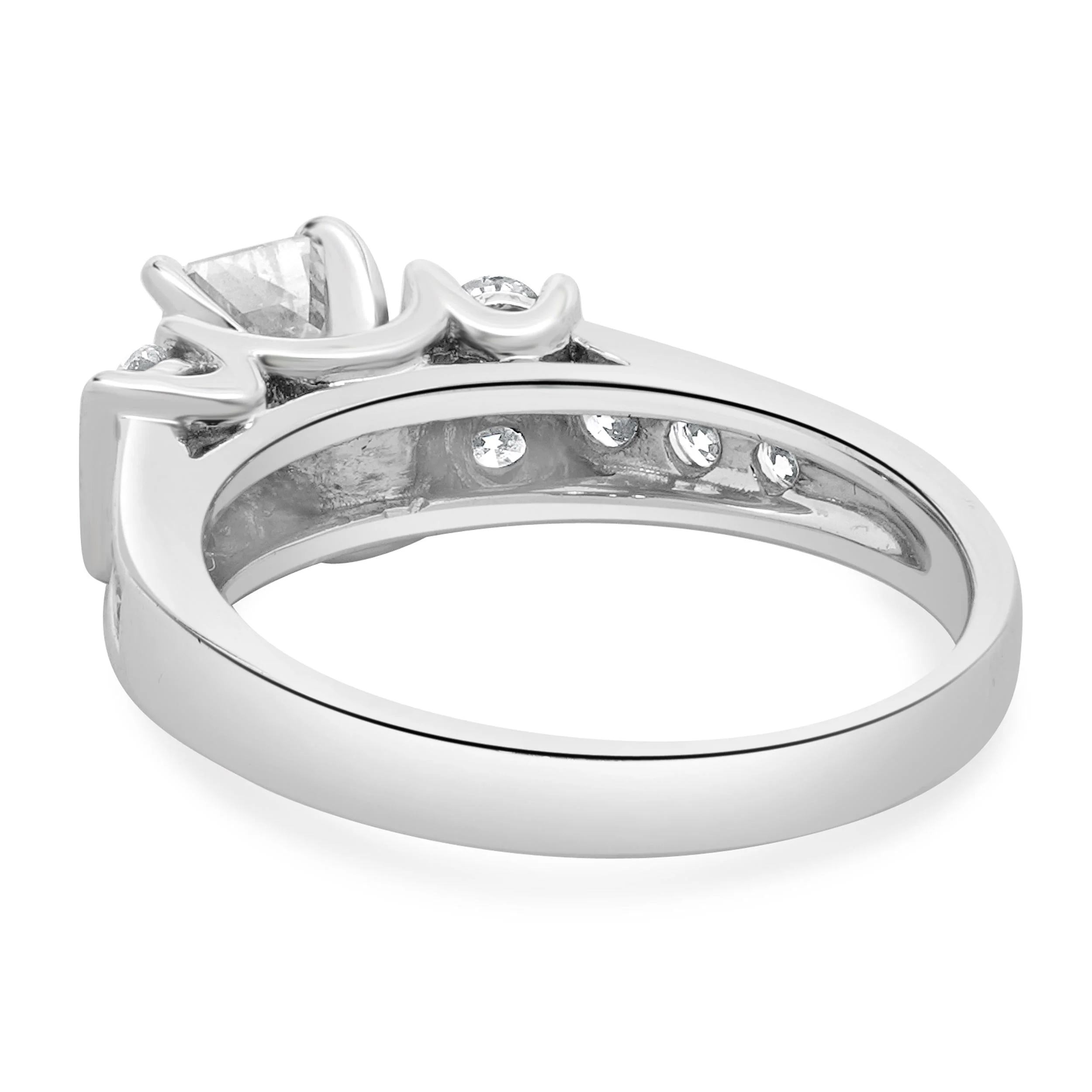 14 Karat White Gold Emerald Cut Diamond Engagement Ring - Image 4