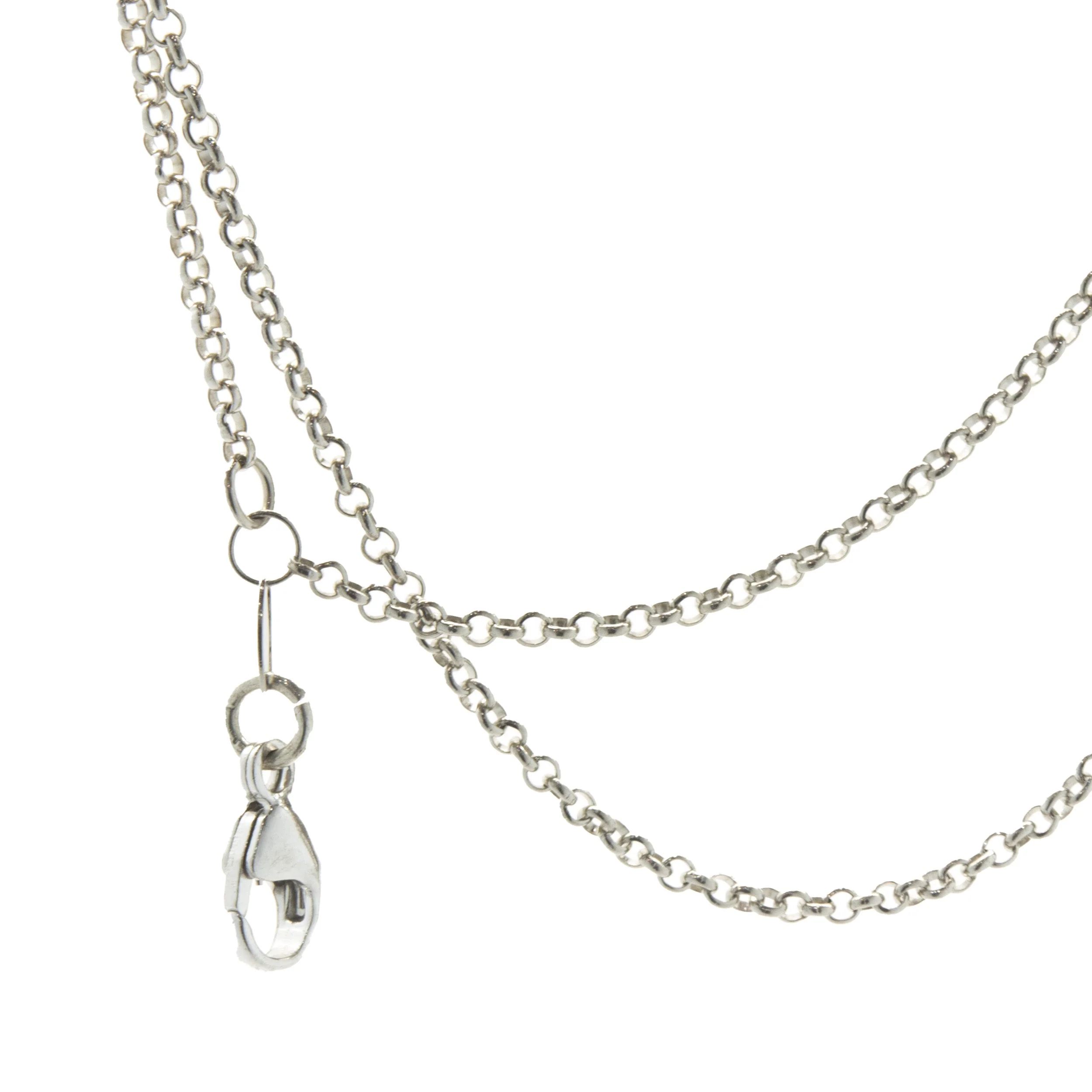 14 Karat White Gold Engraveable Bar Necklace with Pendant - Image 4