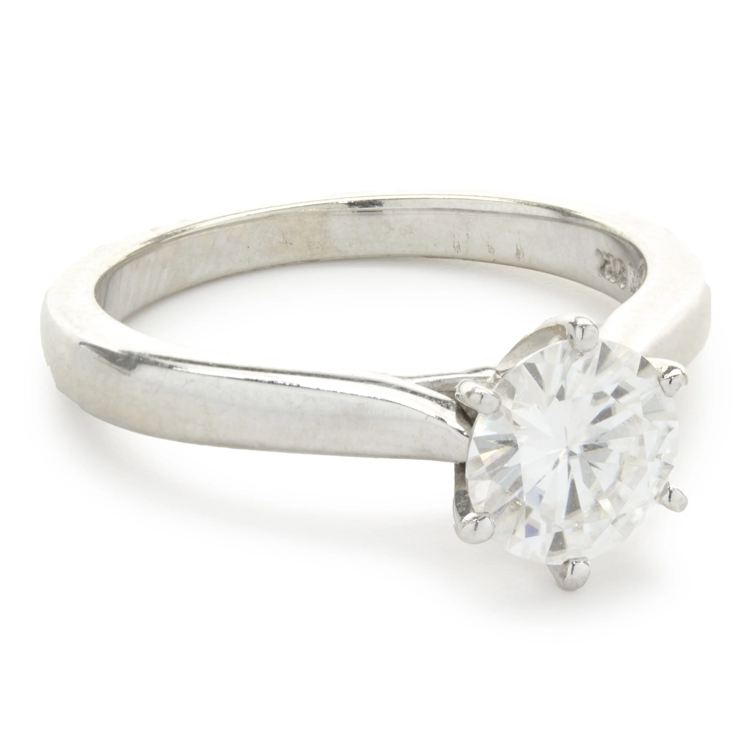 14 Karat White Gold Forever One Moissonite Ring - Image 2
