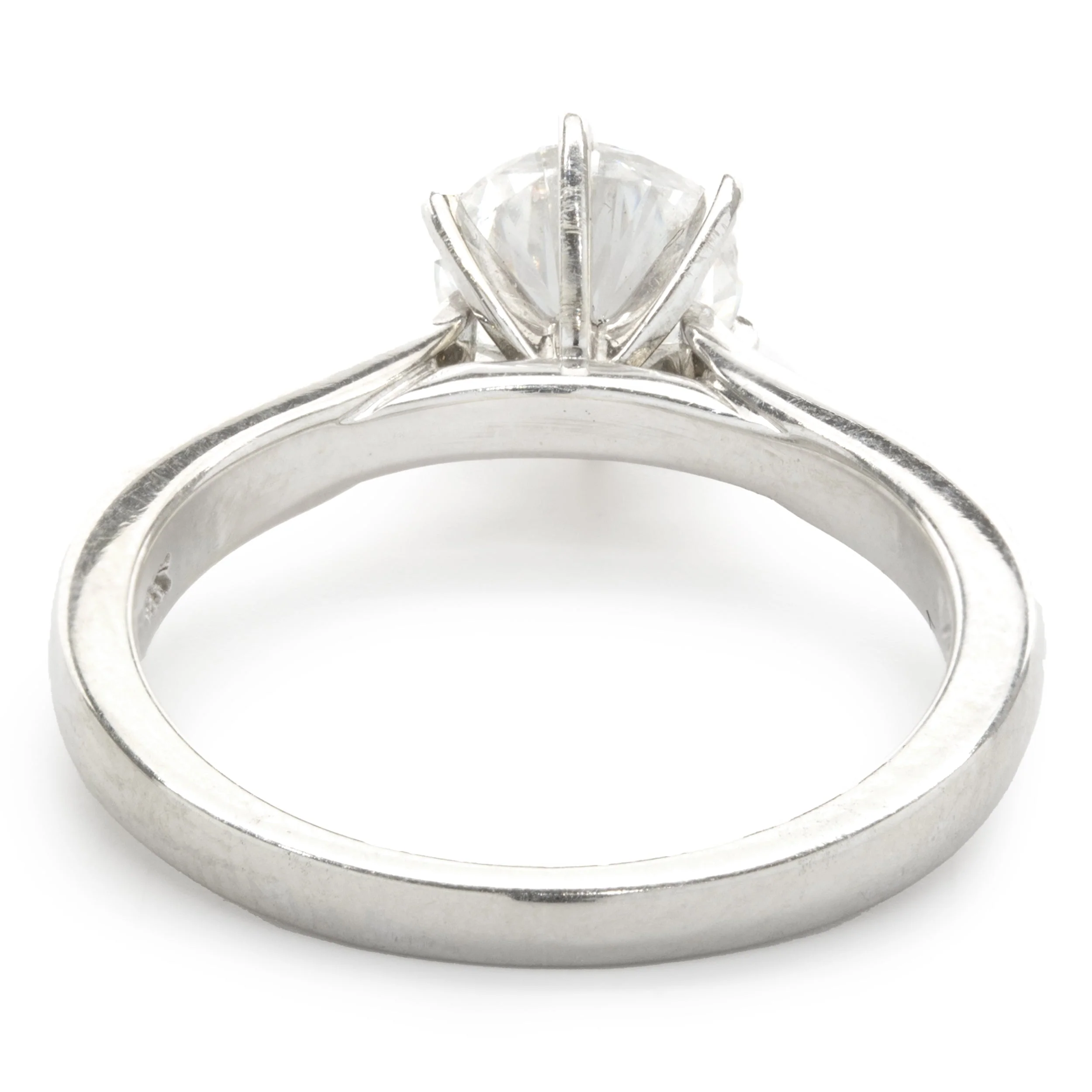 14 Karat White Gold Forever One Moissonite Ring - Image 3