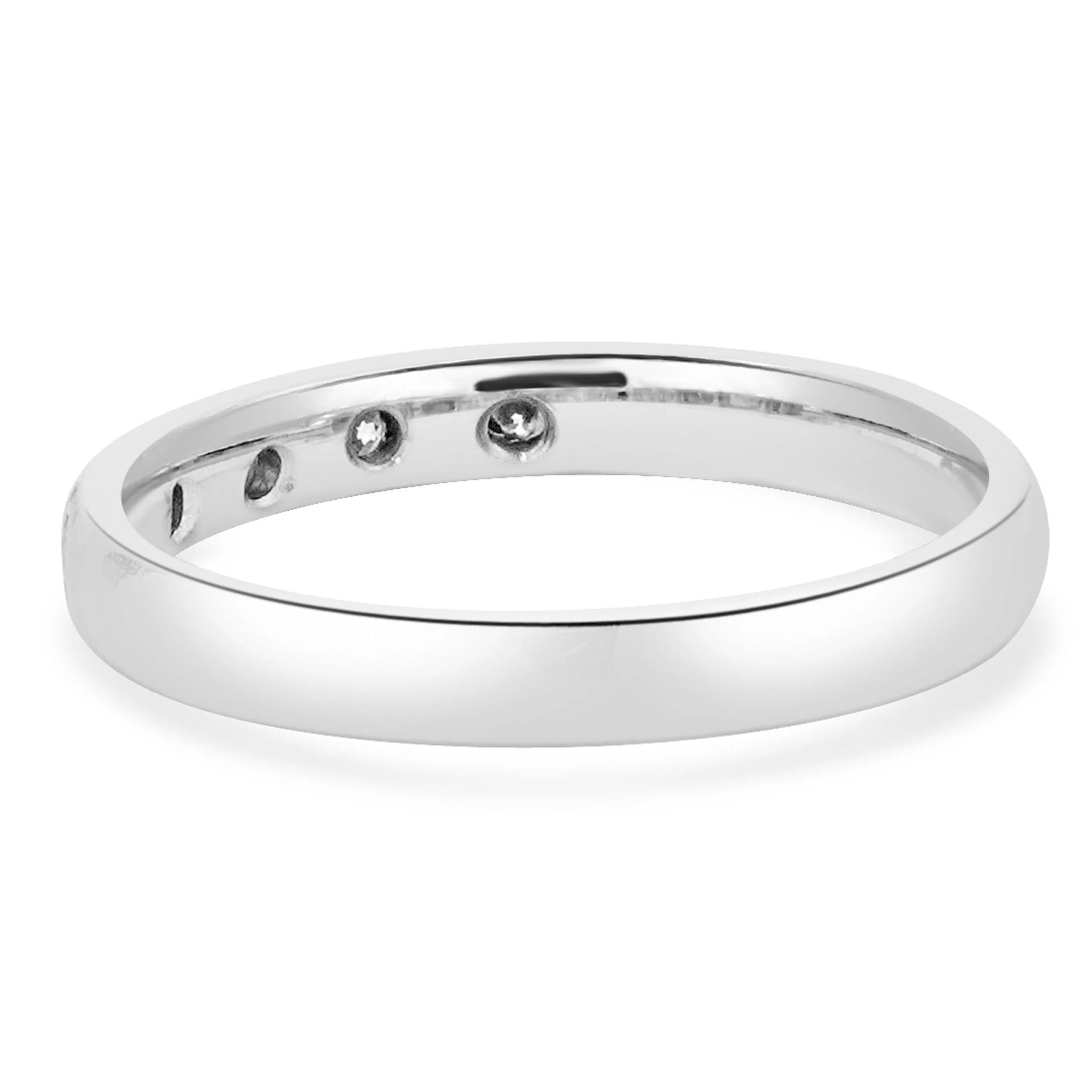 14 Karat White Gold Gypsy Set Diamond Band - Image 3