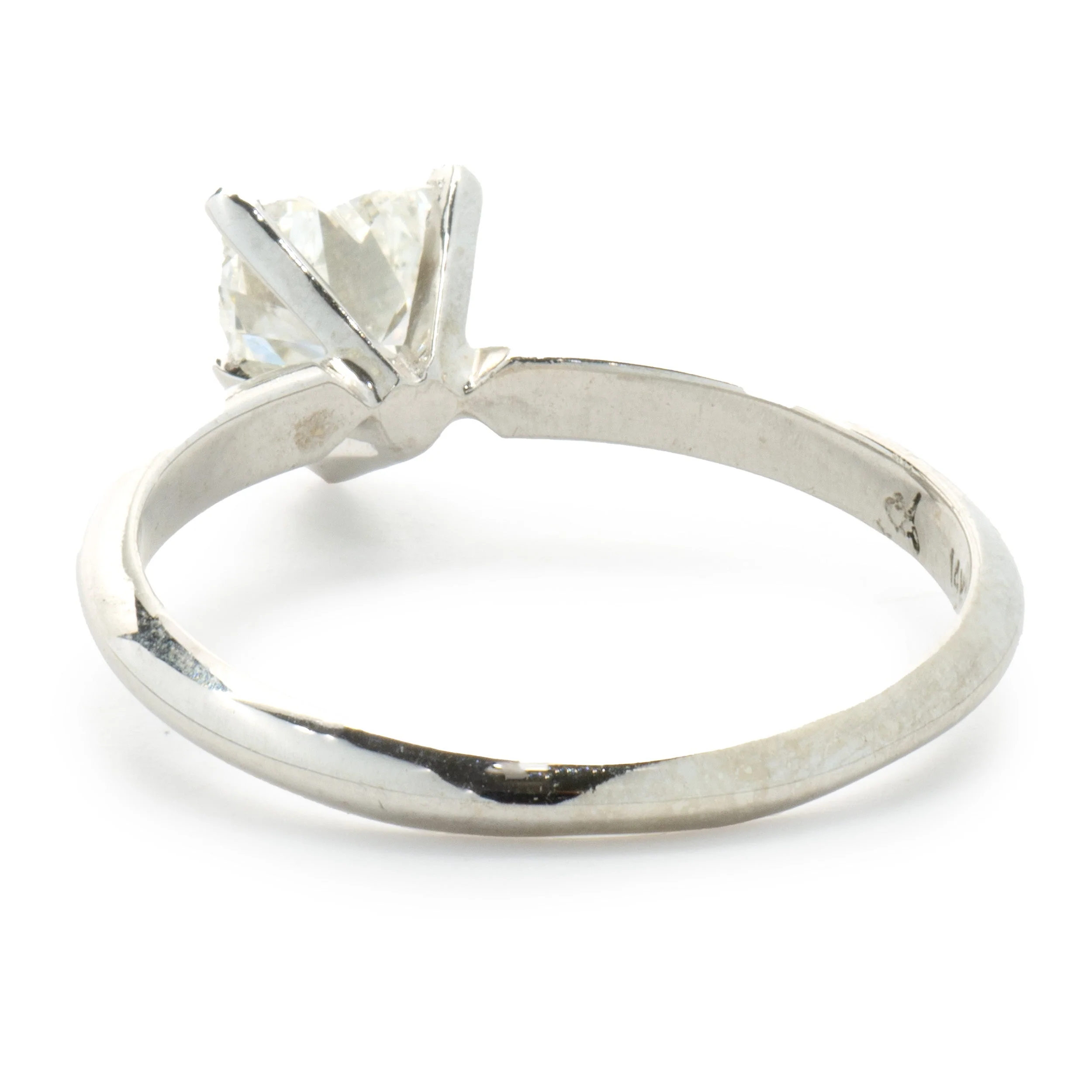 14 Karat White Gold Heart Cut Diamond Engagement Ring - Image 3