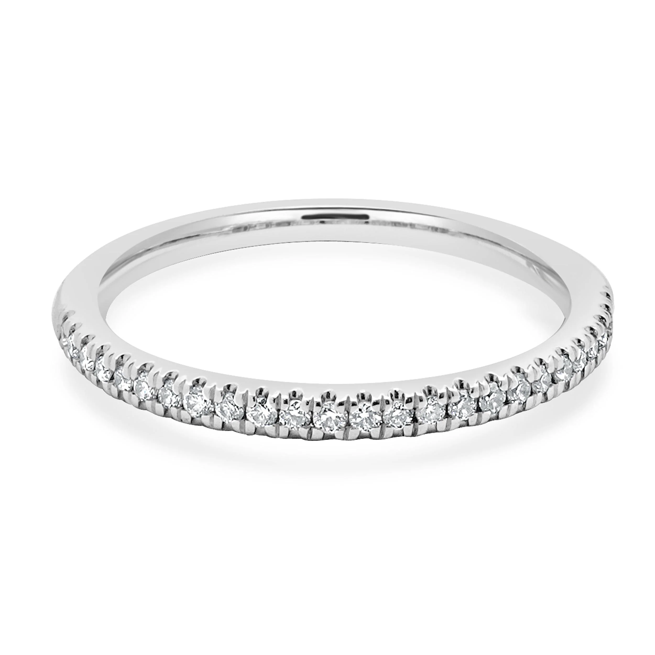 14 Karat White Gold Lab Grown Diamond Anniversary Band