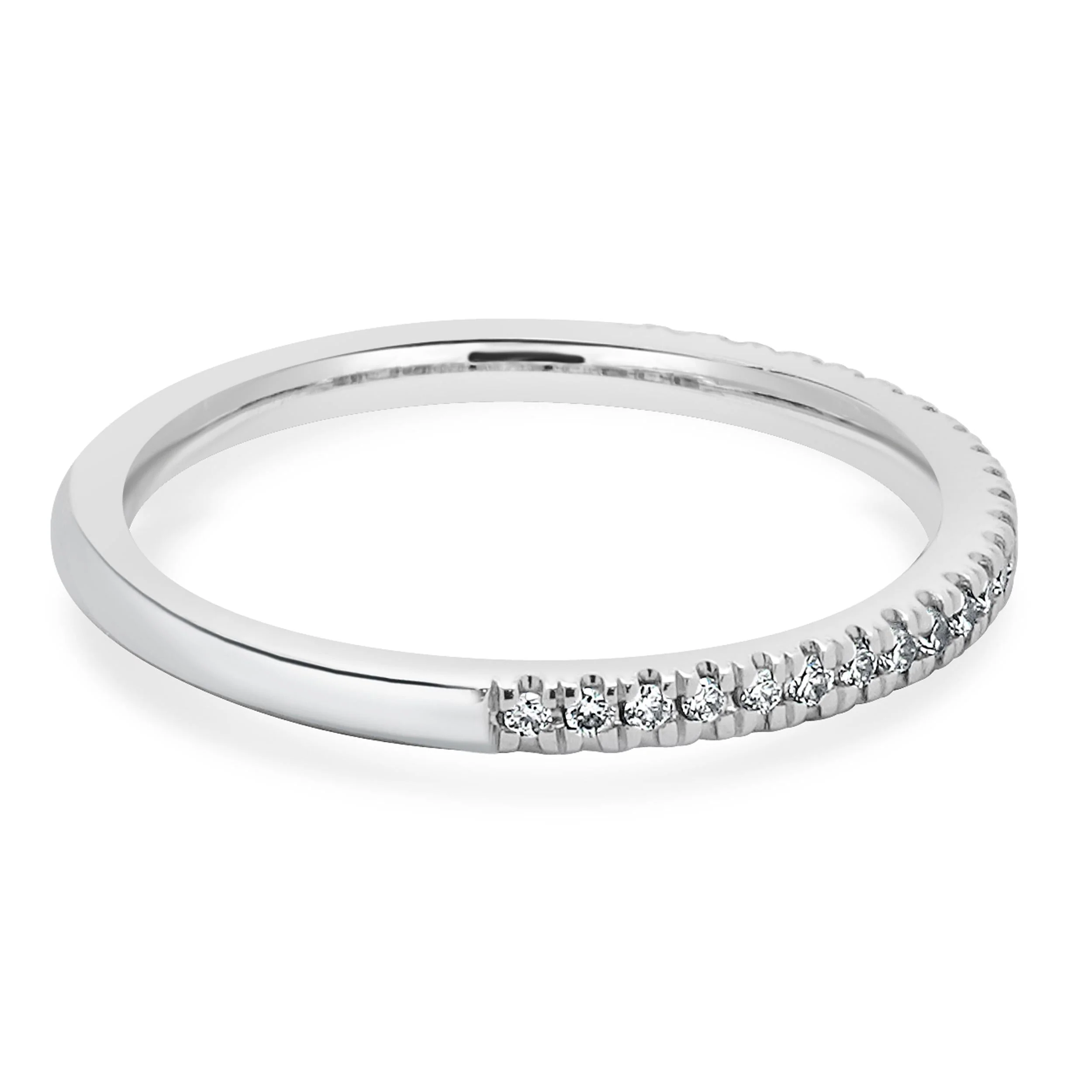 14 Karat White Gold Lab Grown Diamond Anniversary Band - Image 3