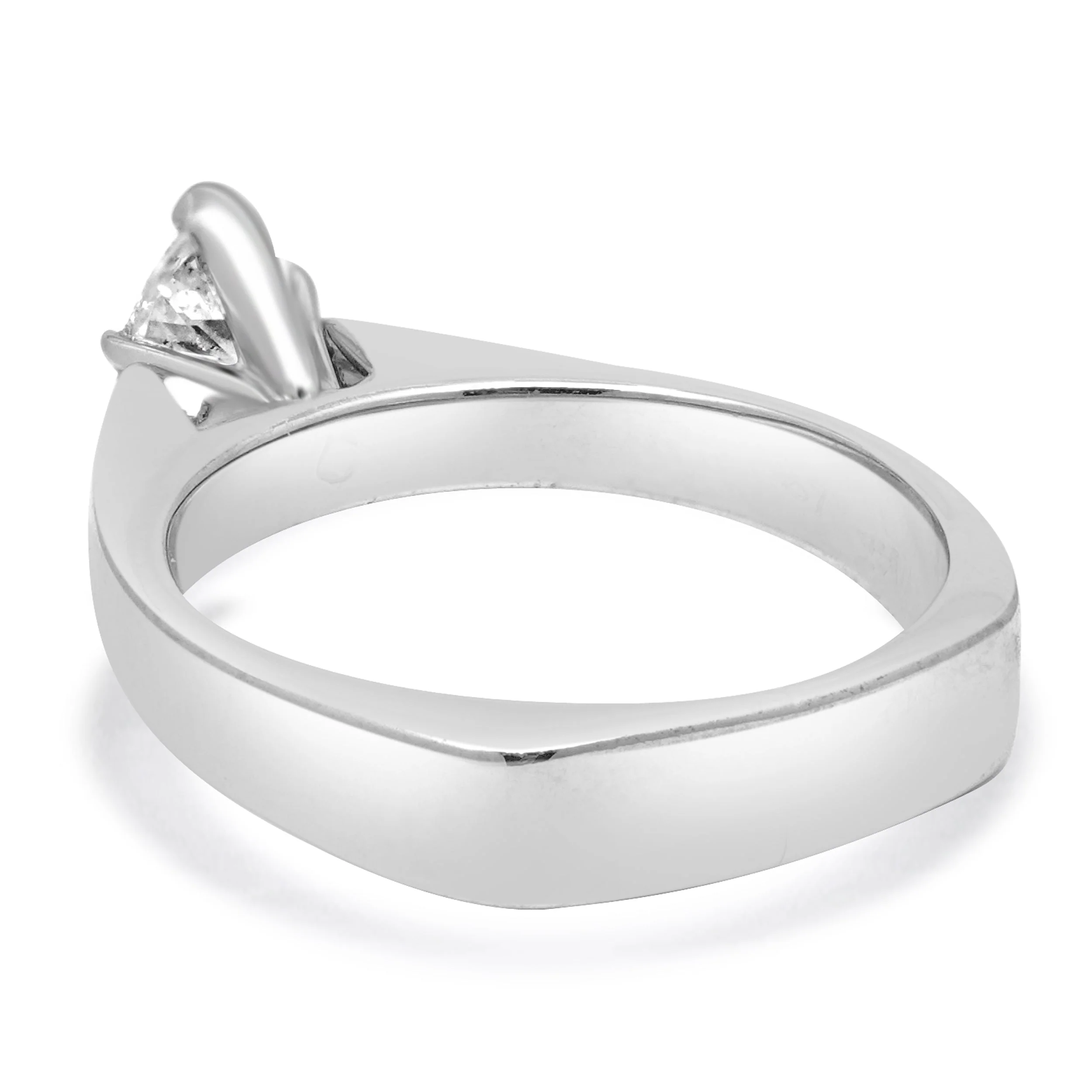 14 Karat White Gold Marquise Solitaire Engagement Ring - Image 3