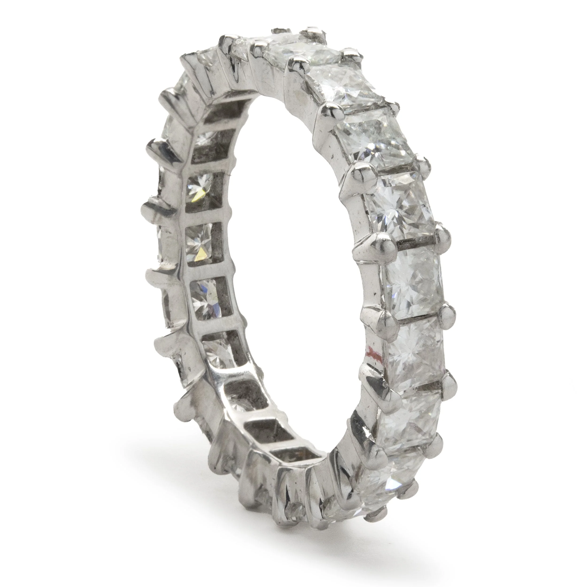 14 Karat White Gold Moissanite Eternity Band - Image 3