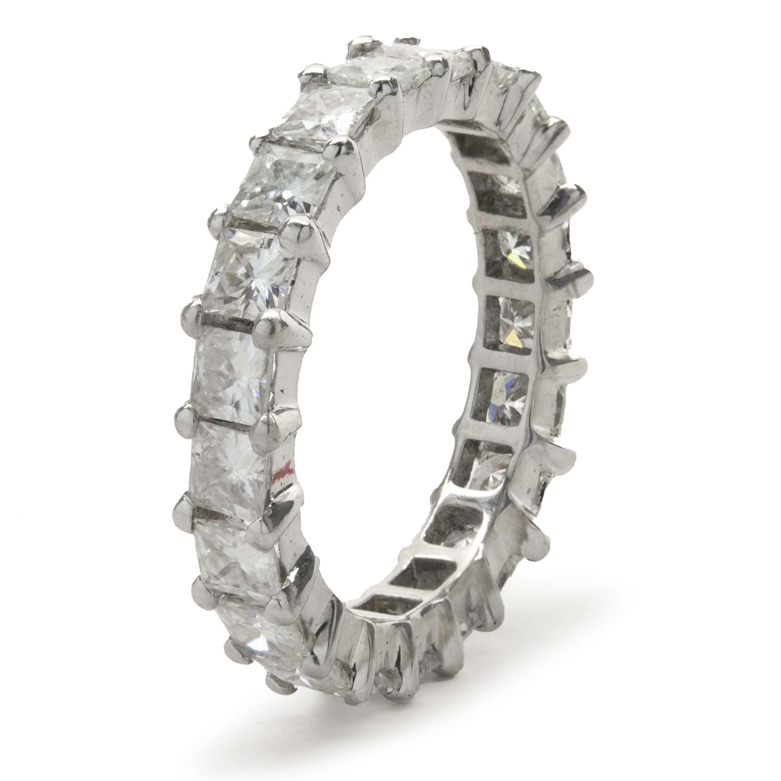 14 Karat White Gold Moissanite Eternity Band - Image 4