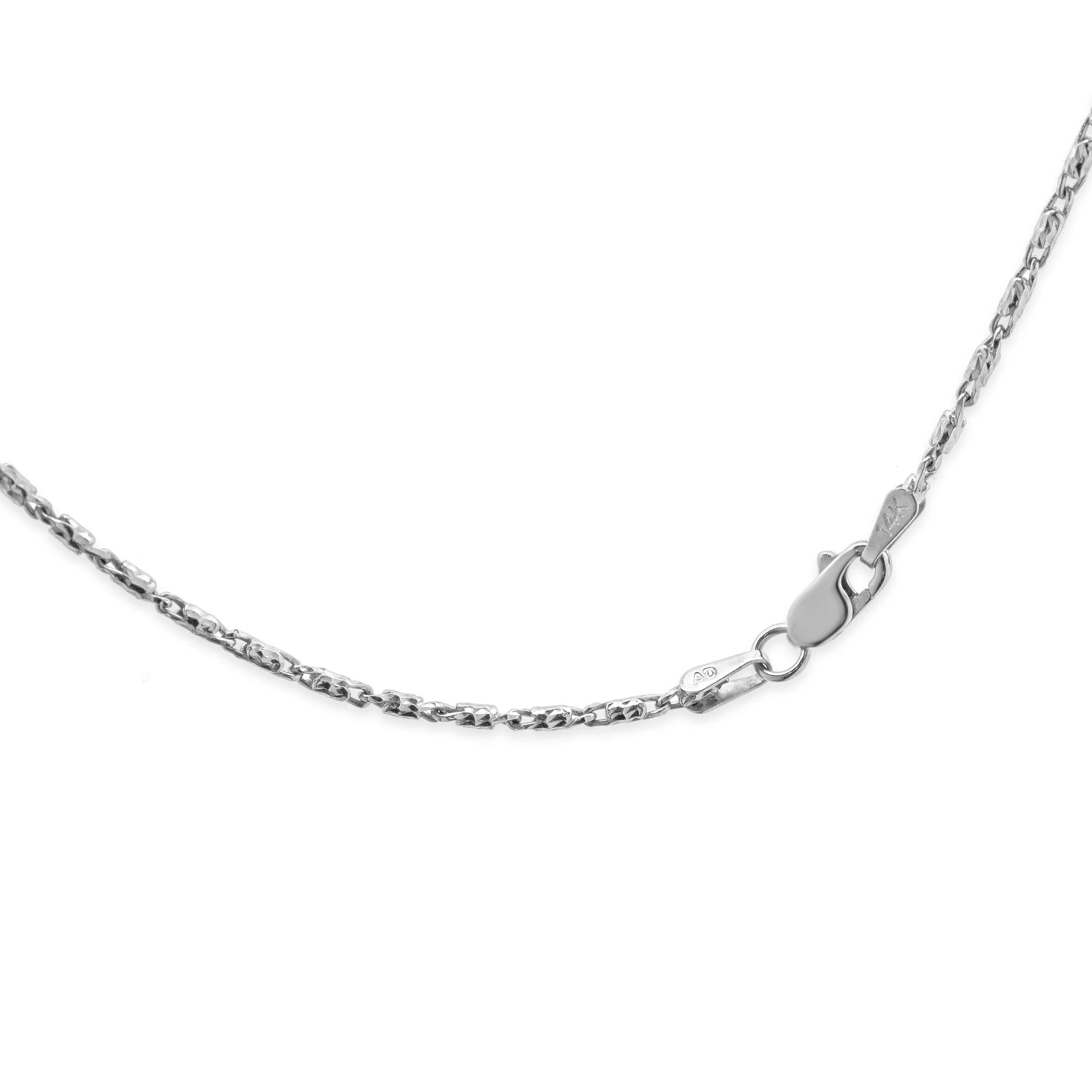 14 Karat White Gold Mosaic Set Diamond Collar Necklace - Image 3