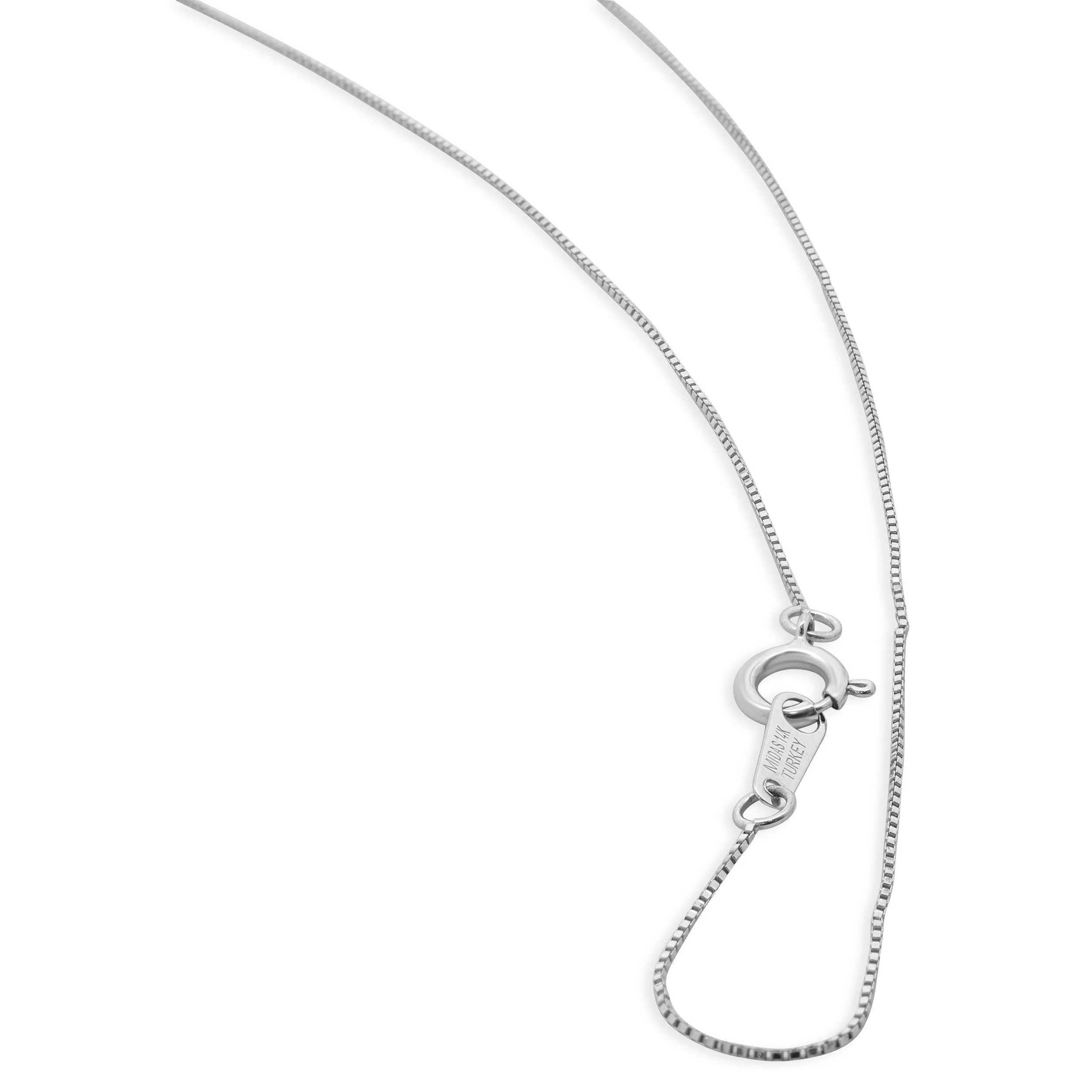 14 Karat White Gold Oval Diamond Solitaire Necklace - Image 4