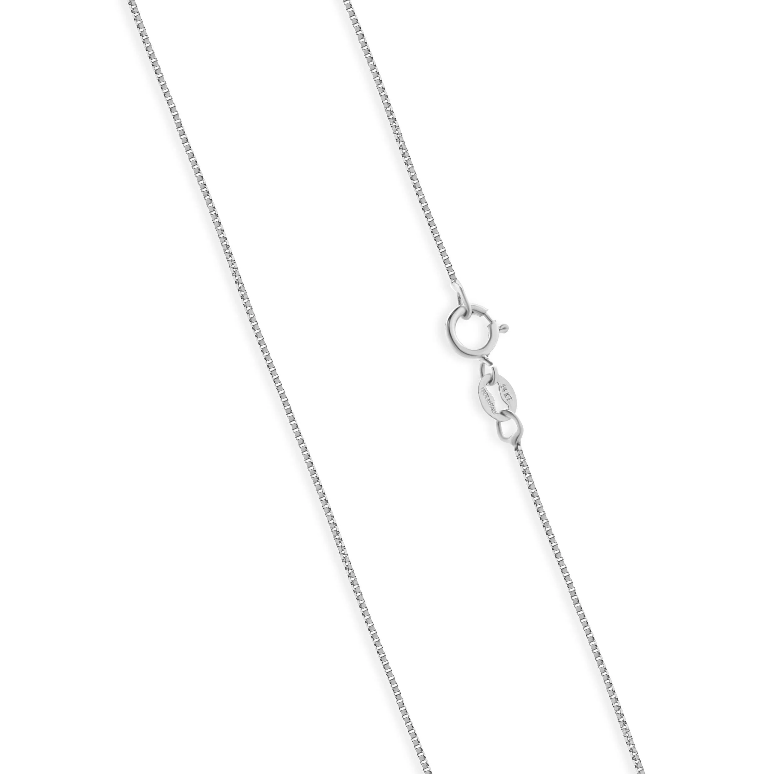 14 Karat White Gold Past, Present and Future Diamond Necklace - Image 4