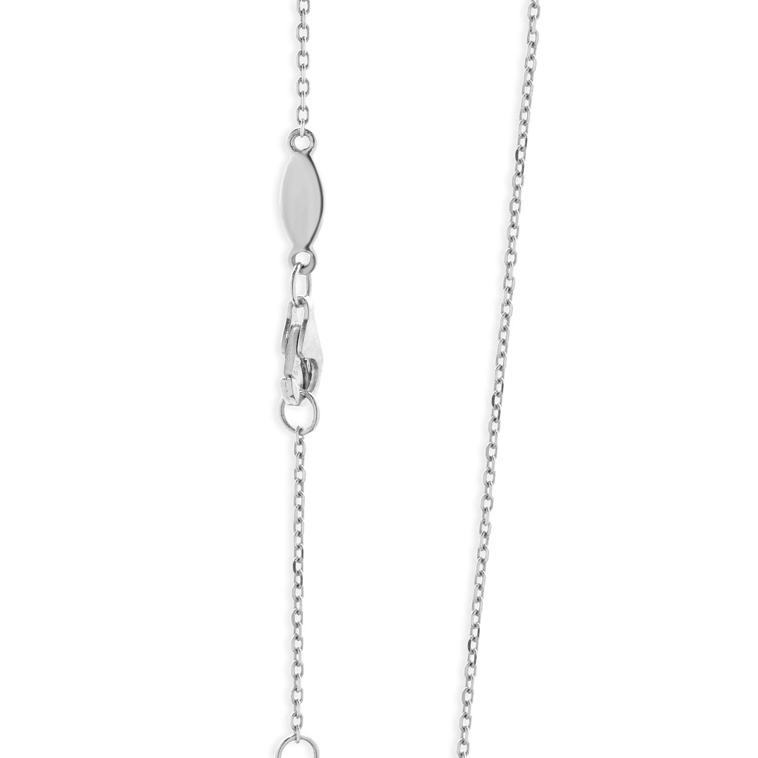 14 Karat White Gold Pave Diamond Bar Necklace - Image 4