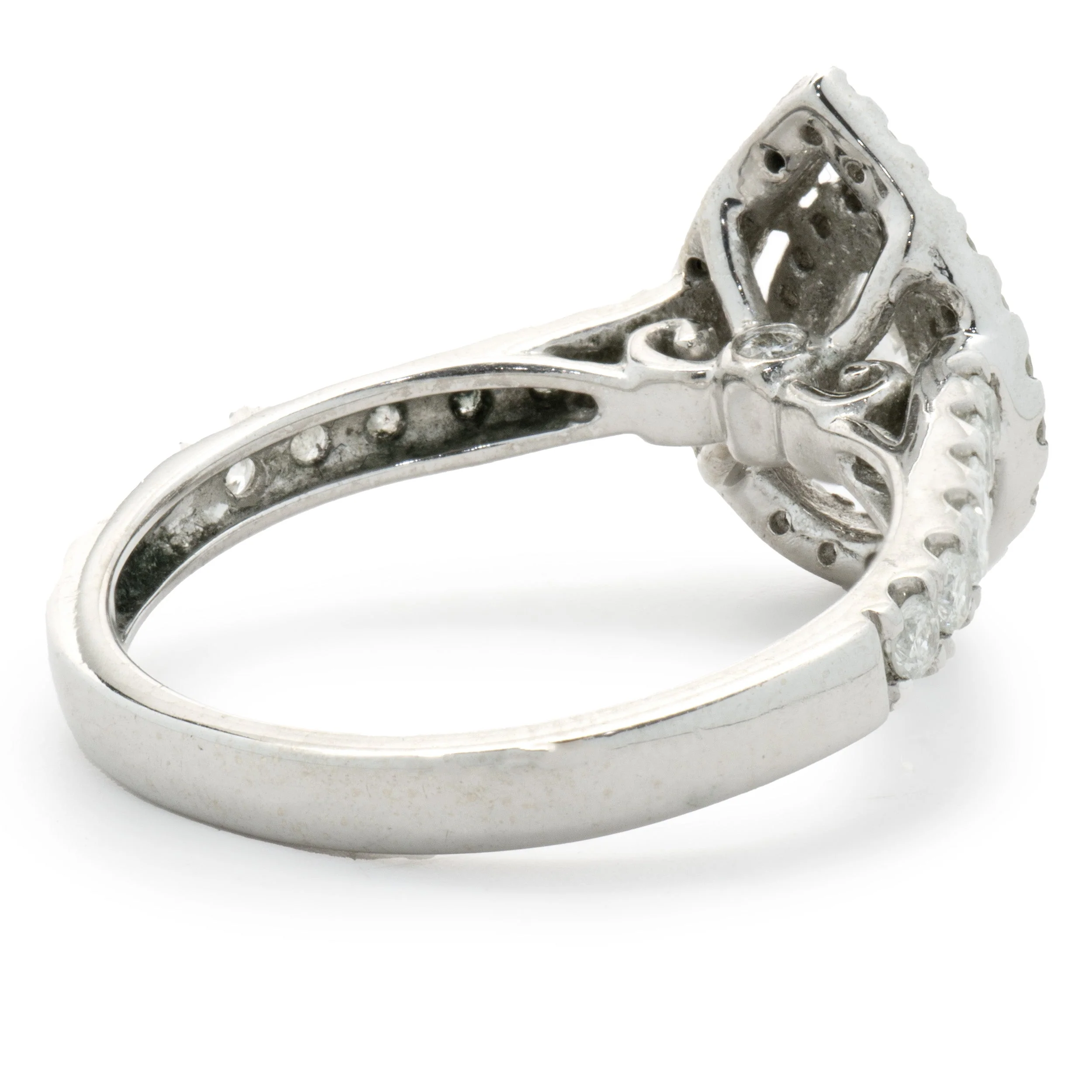 14 Karat White Gold Pear Cut Diamond Engagement Ring - Image 3