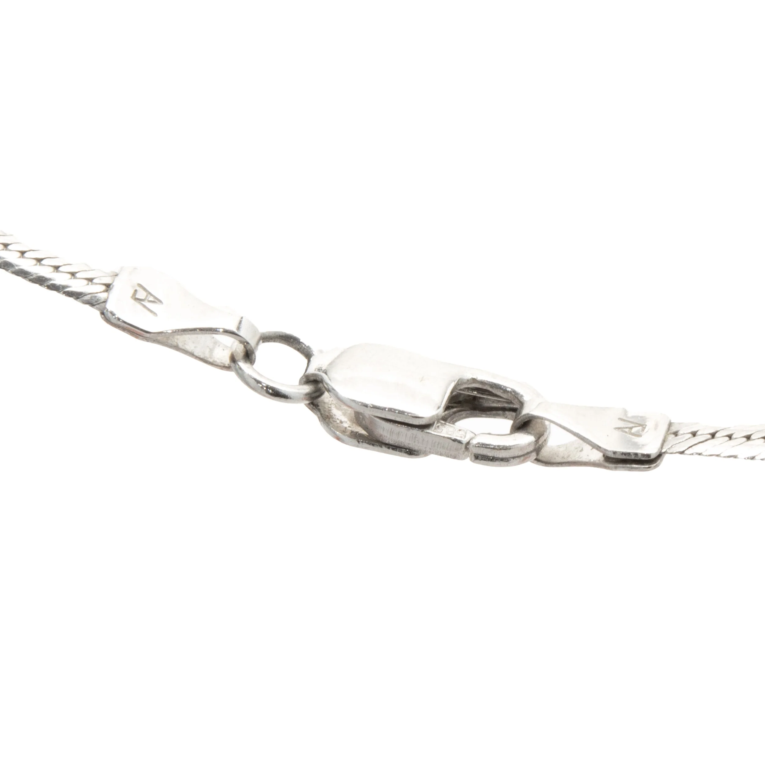 14 Karat White Gold Pear Shape Sapphire and Diamond Lariat Necklace - Image 4