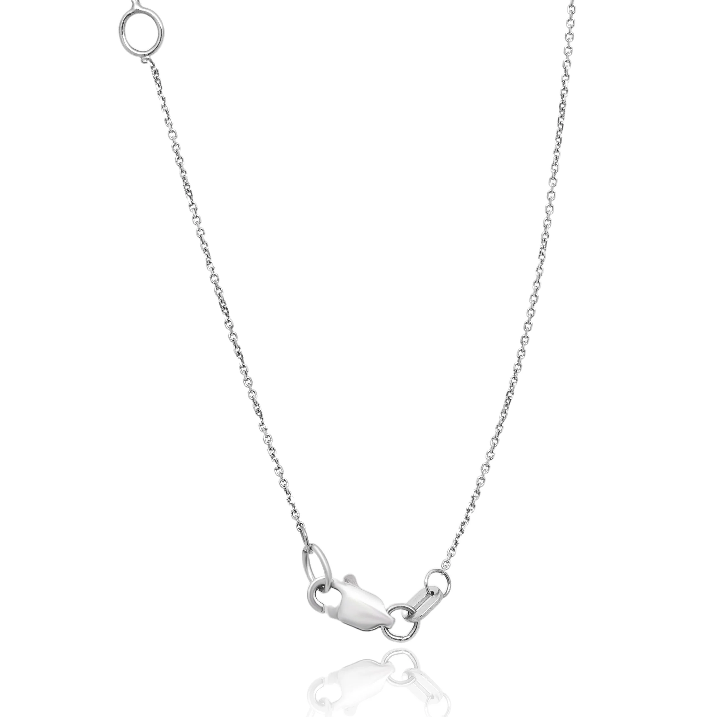 14 Karat White Gold Pear Shaped Diamond Necklace - Image 3