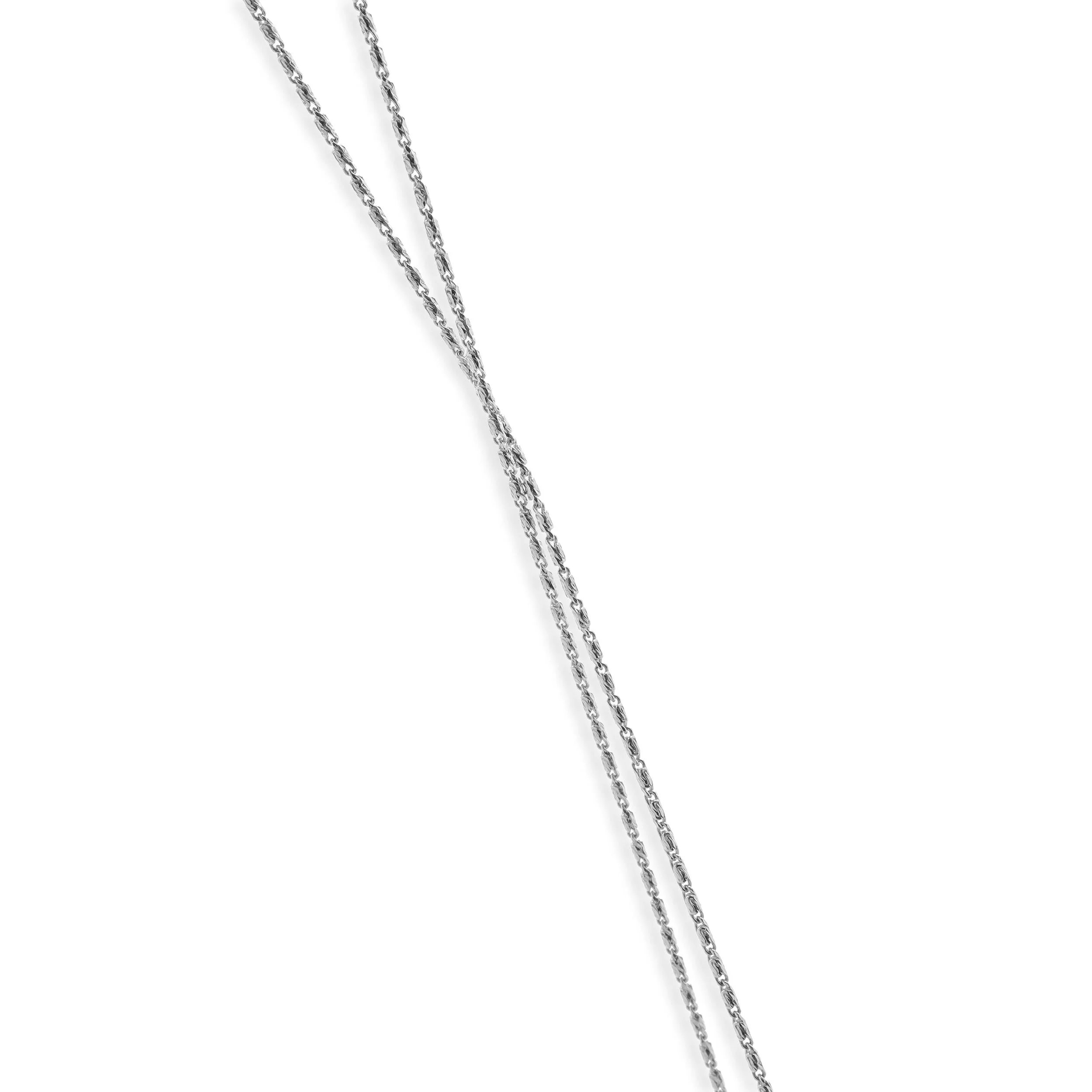 14 Karat White Gold Pearl Solitaire Necklace - Image 3