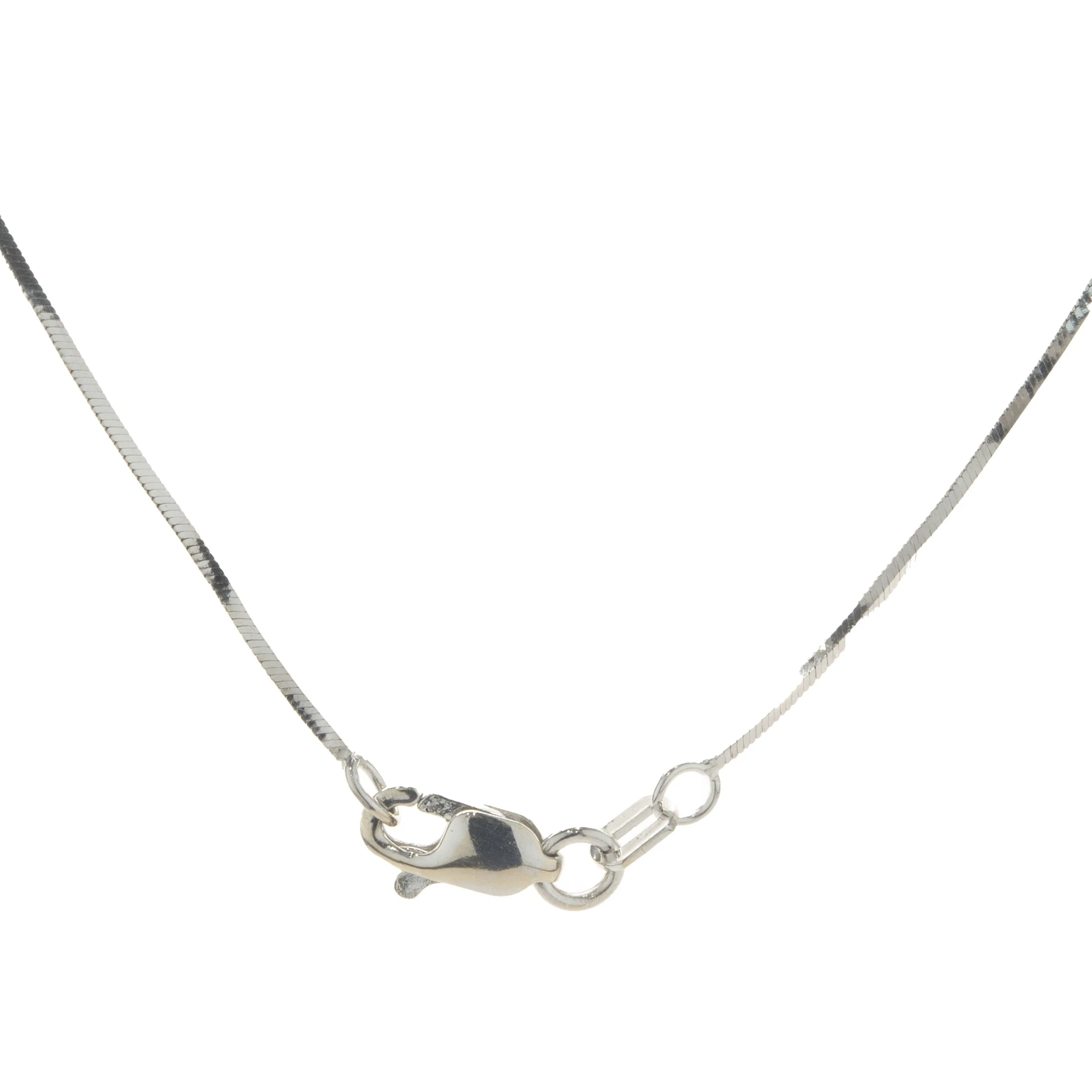 14 Karat White Gold Pink Sapphire and Diamond Spear Necklace - Image 4