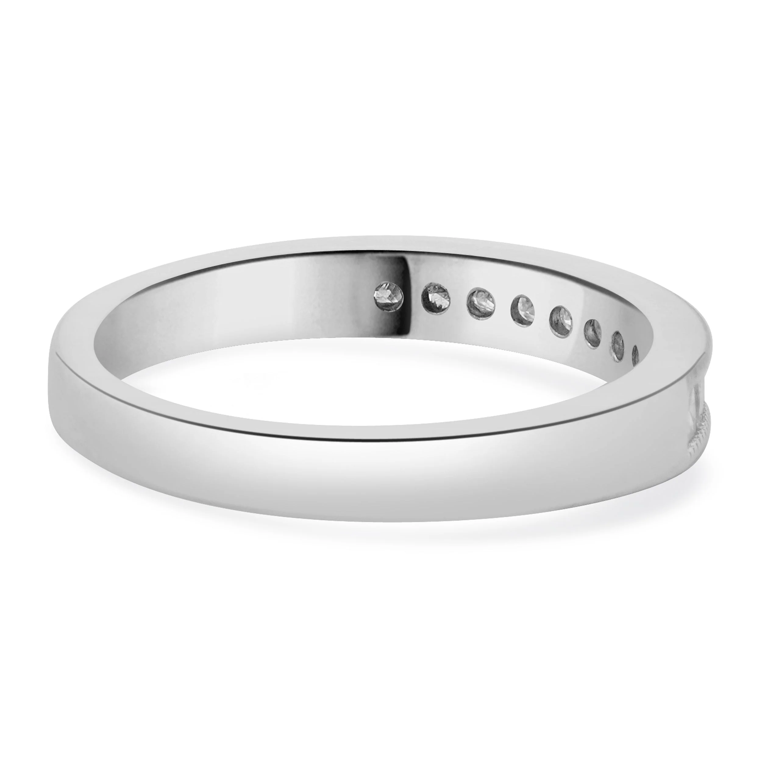 14 Karat White Gold Princess Cut Diamond Band - Image 3