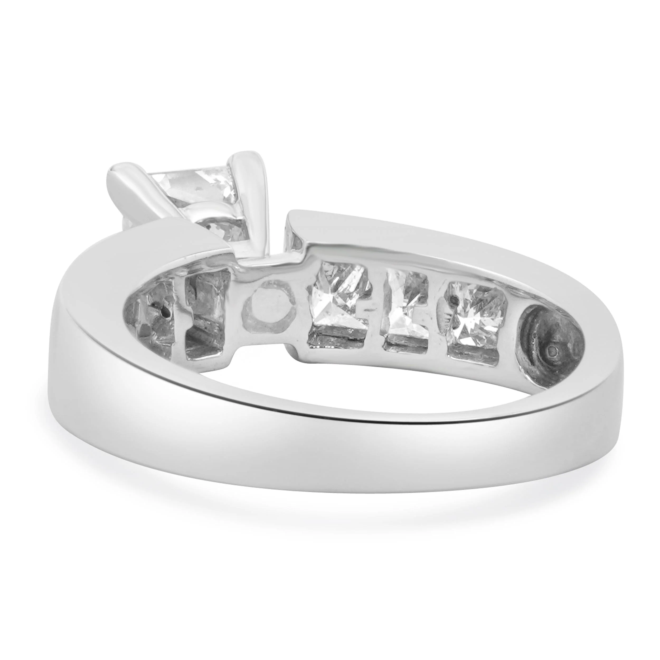 14 Karat White Gold Princess Cut Diamond Engagement Ring - Image 3