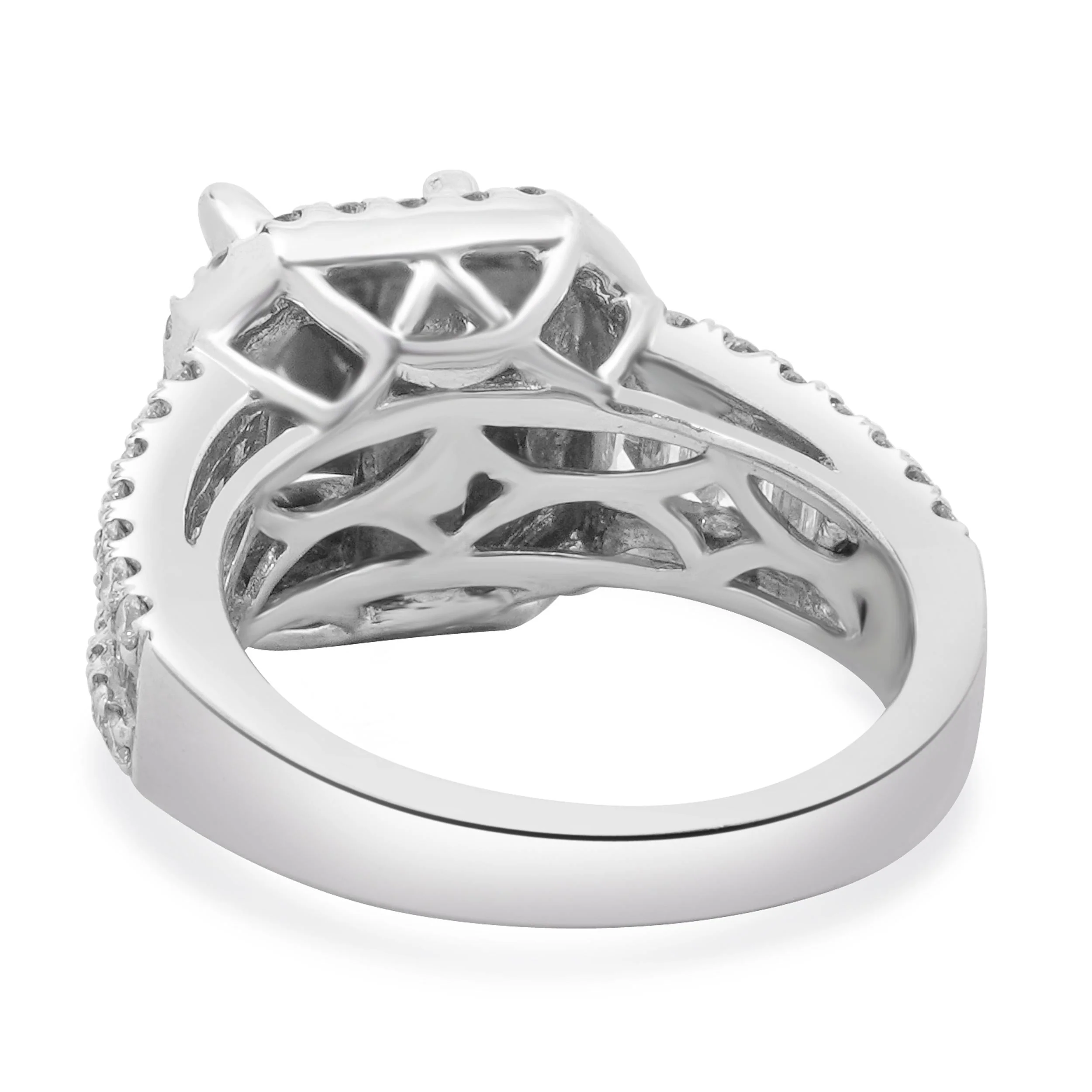 14 Karat White Gold Princess Cut Diamond Engagement Ring - Image 3