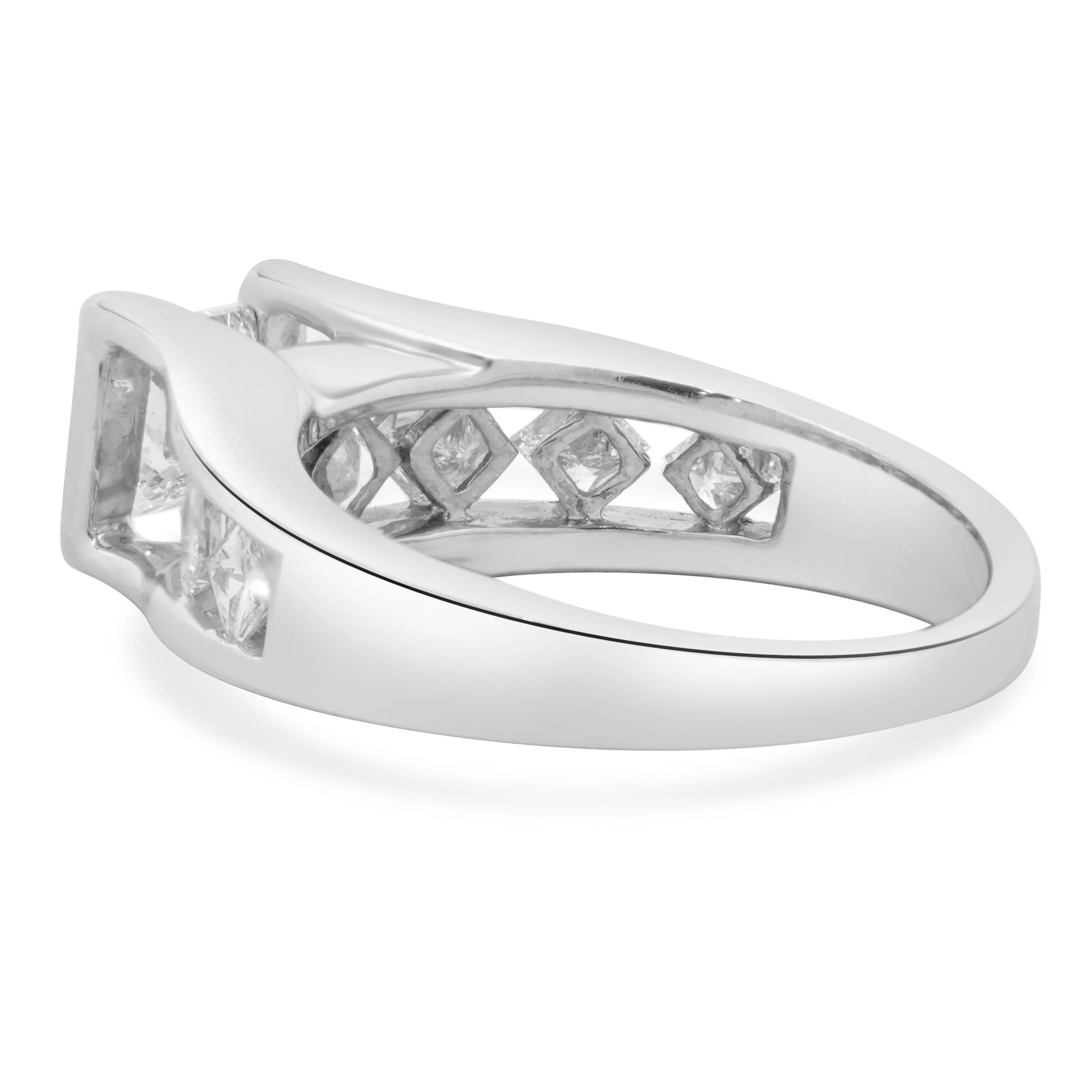 14 Karat White Gold Princess Cut Diamond Engagement Ring - Image 3