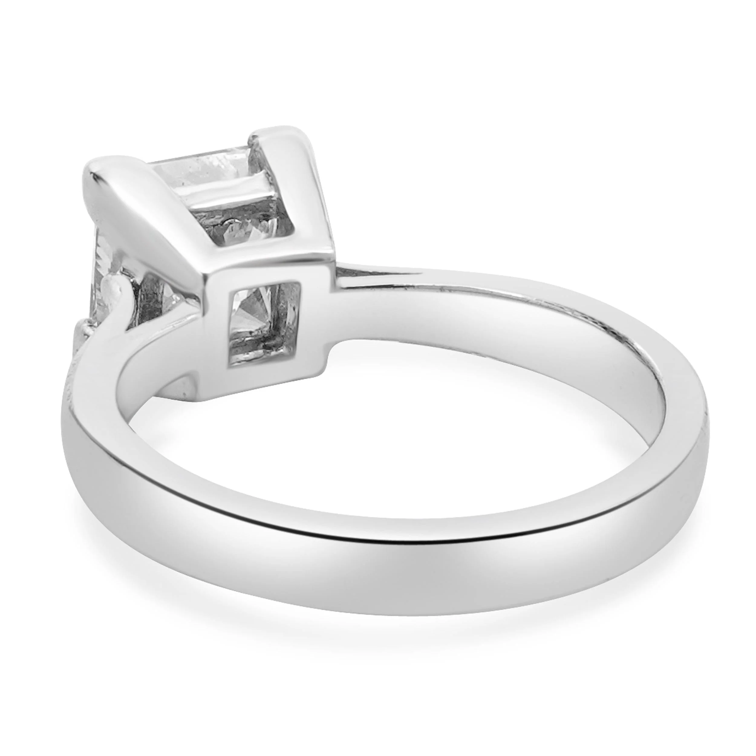 14 Karat White Gold Princess Cut Diamond Engagement Ring - Image 3