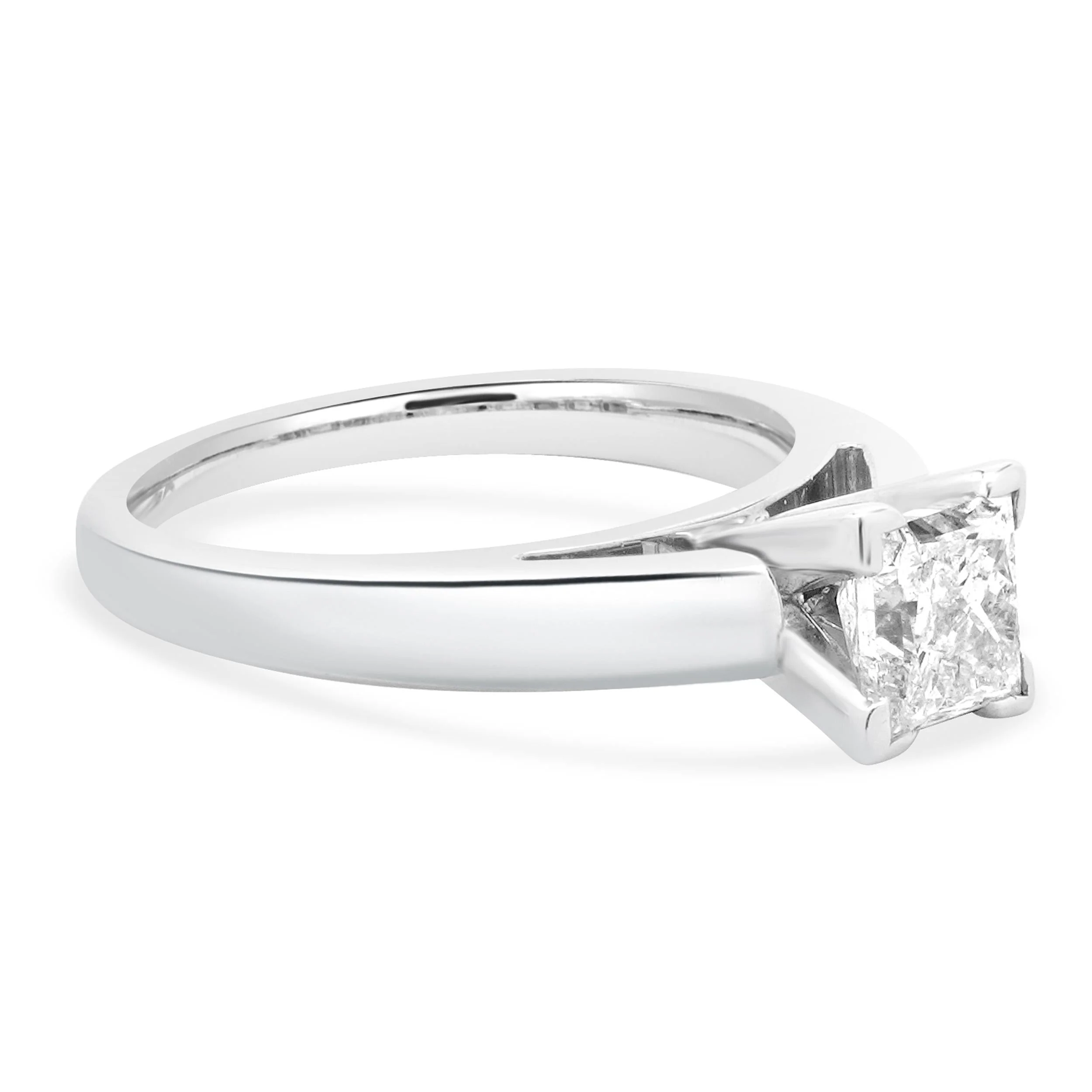 14 Karat White Gold Princess Cut Diamond Engagement Ring - Image 3
