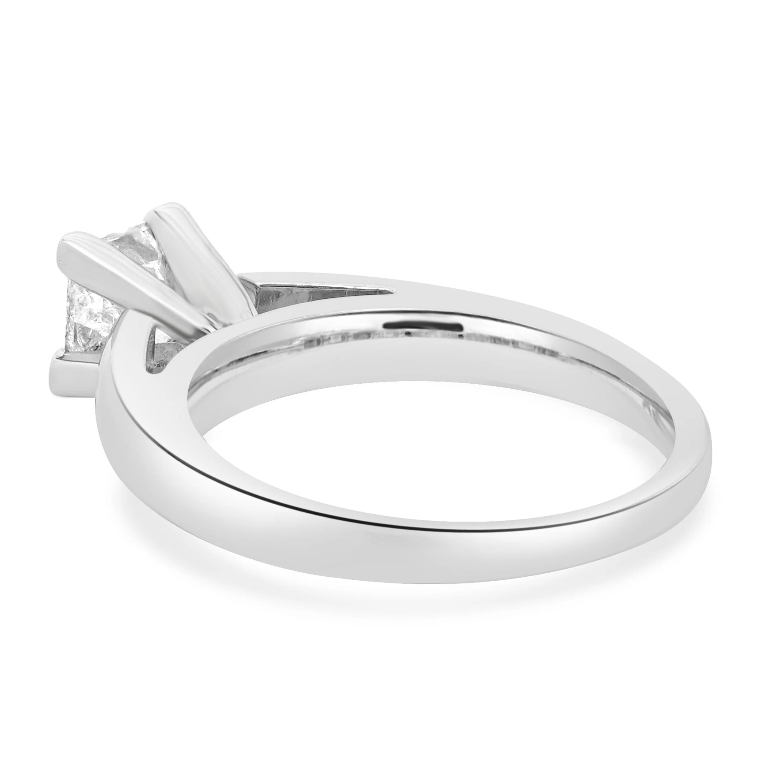 14 Karat White Gold Princess Cut Diamond Engagement Ring - Image 4