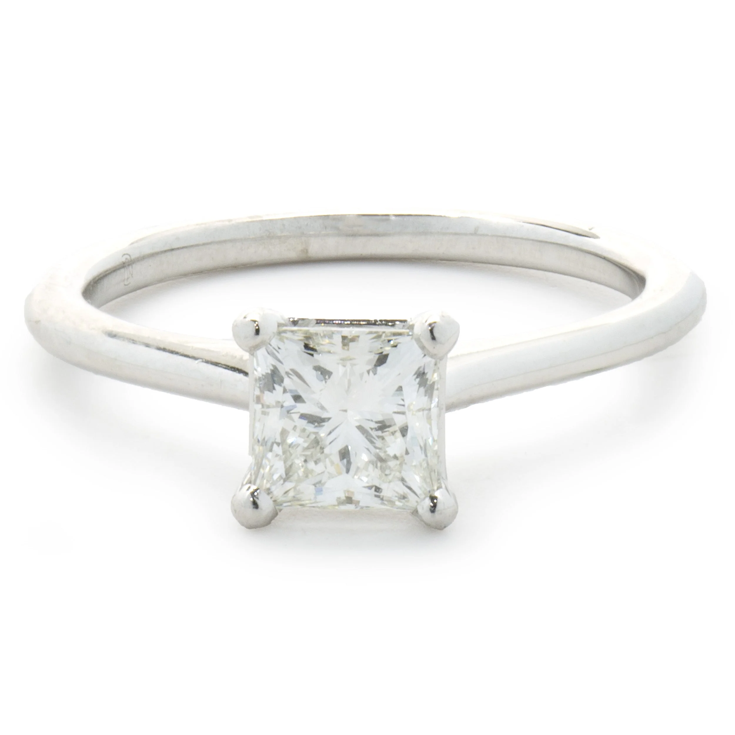 14 Karat White Gold Princess Cut Diamond Engagement Ring