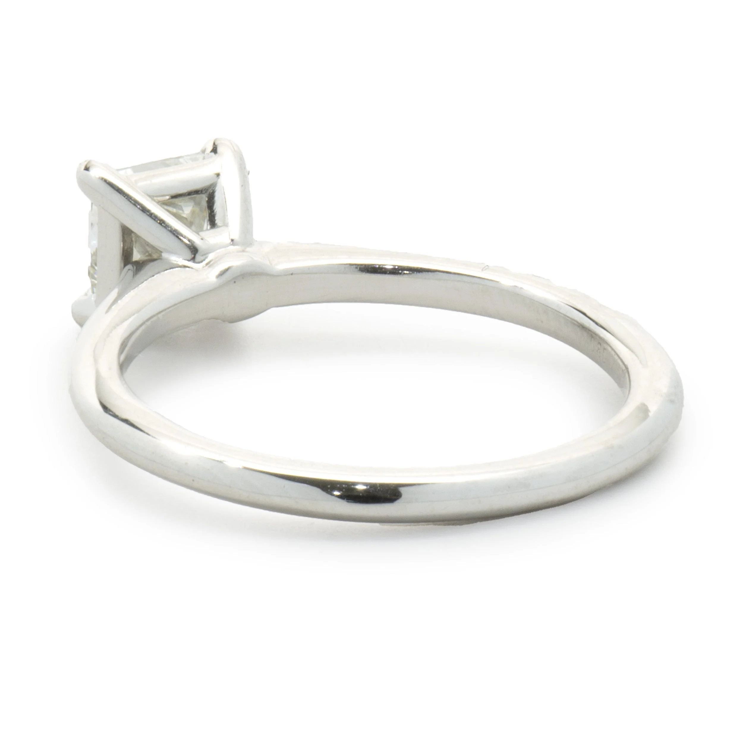 14 Karat White Gold Princess Cut Diamond Engagement Ring - Image 3