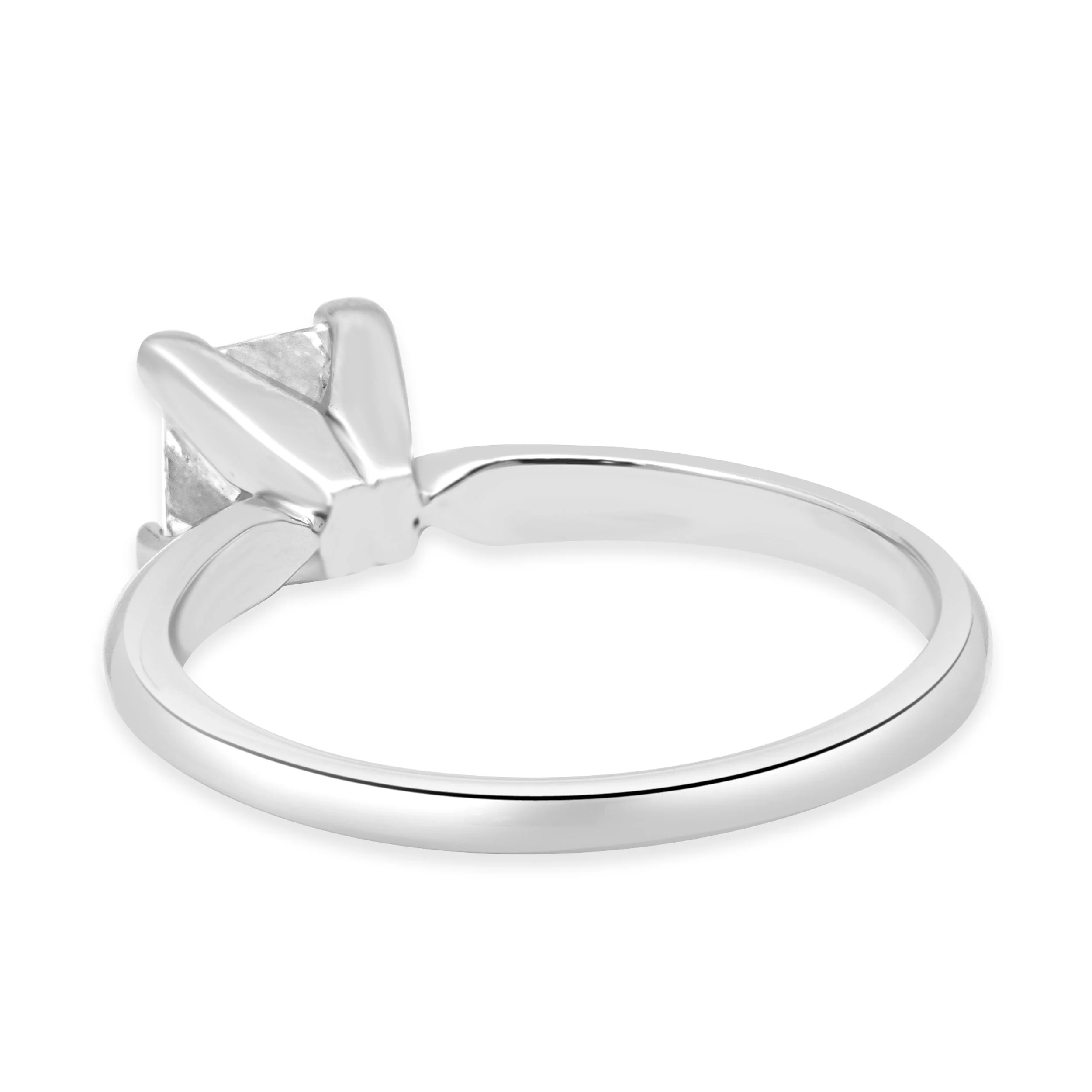 14 Karat White Gold Princess Cut Diamond Engagement Ring - Image 3