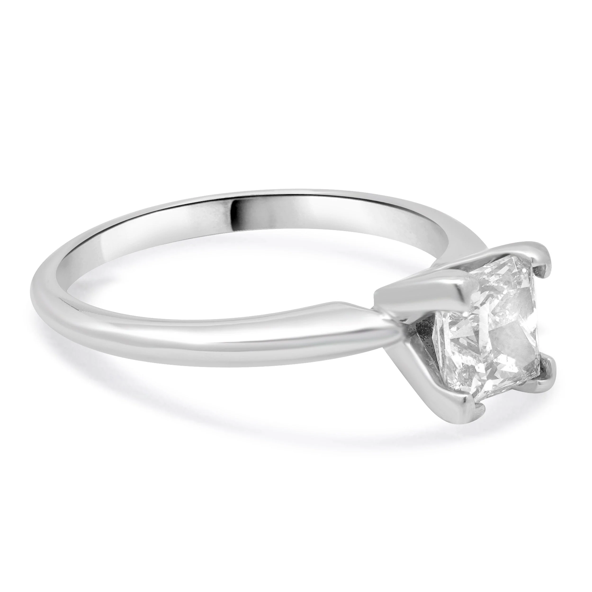 14 Karat White Gold Princess Cut Diamond Engagement Ring - Image 4