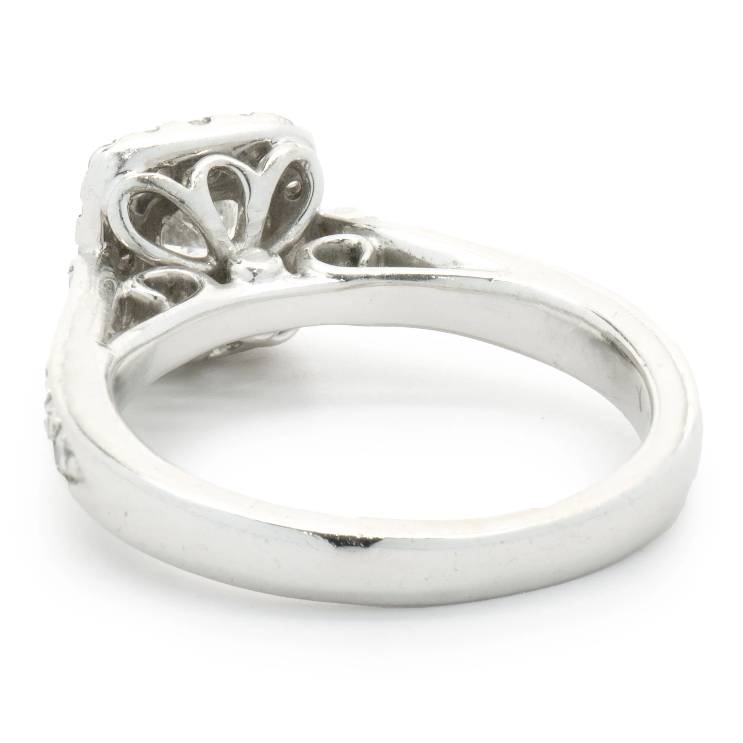 14 Karat White Gold Princess Cut Diamond Engagement Ring - Image 3