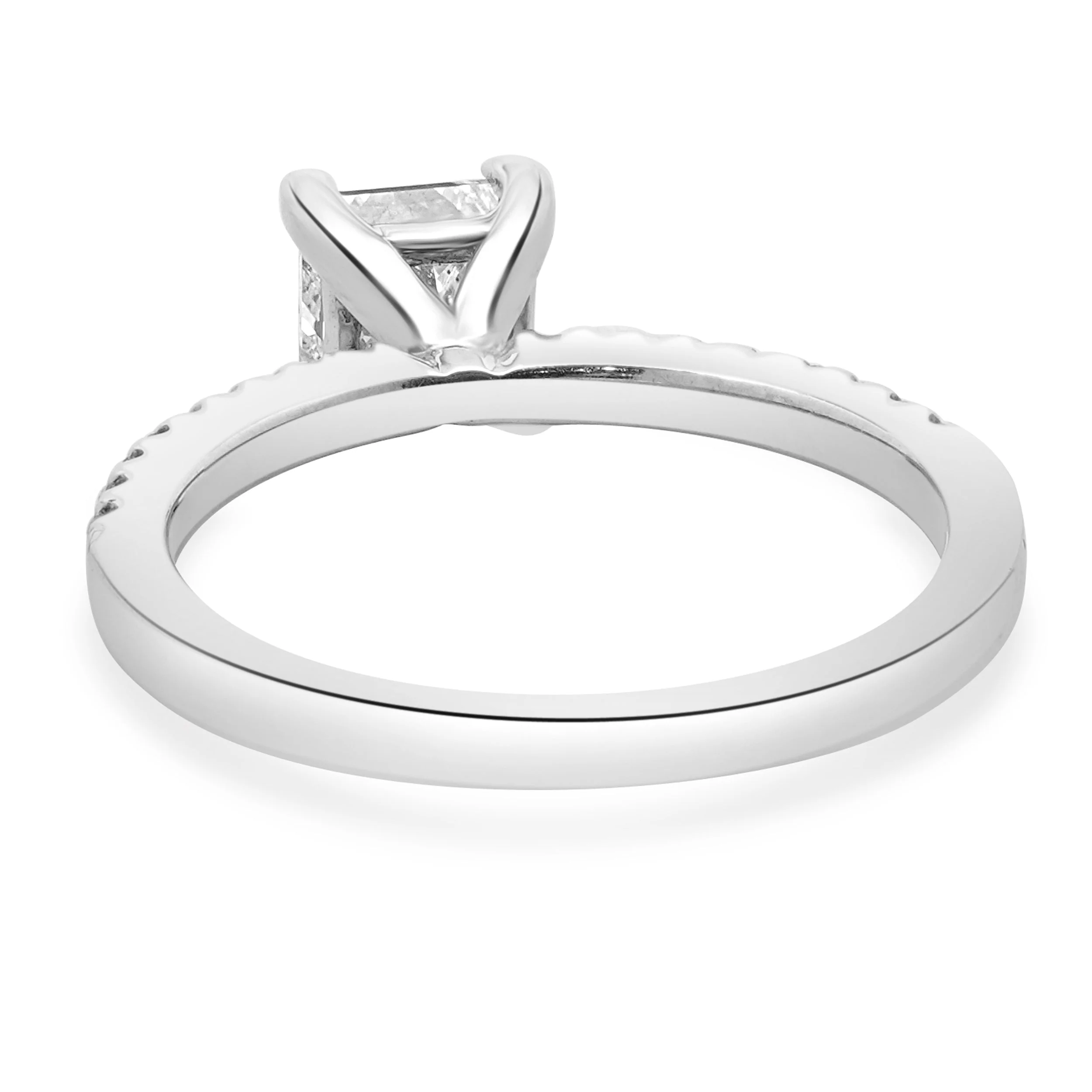 14 Karat White Gold Princess Cut Diamond Engagement Ring - Image 3