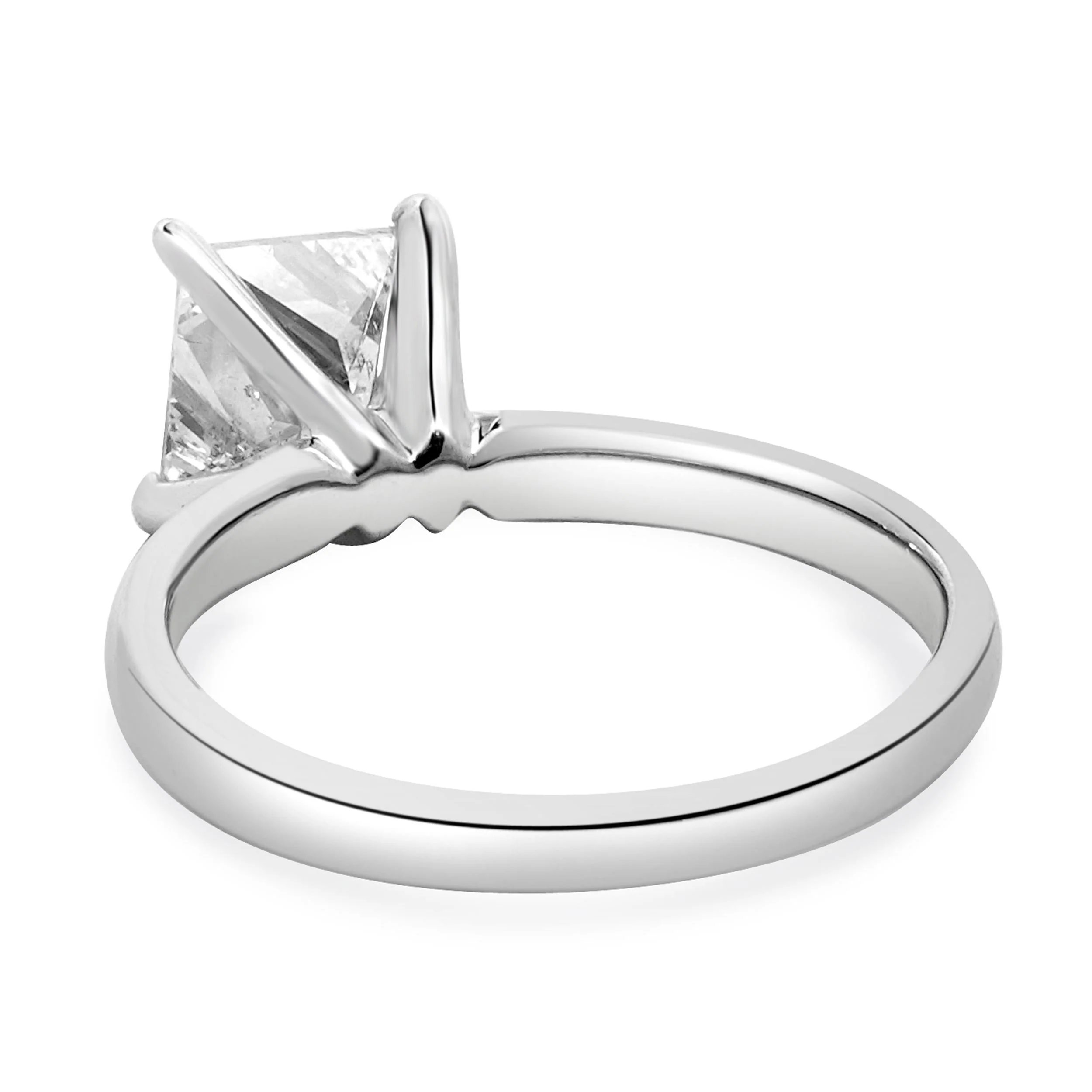 14 Karat White Gold Princess Cut Diamond Engagement Ring - Image 3