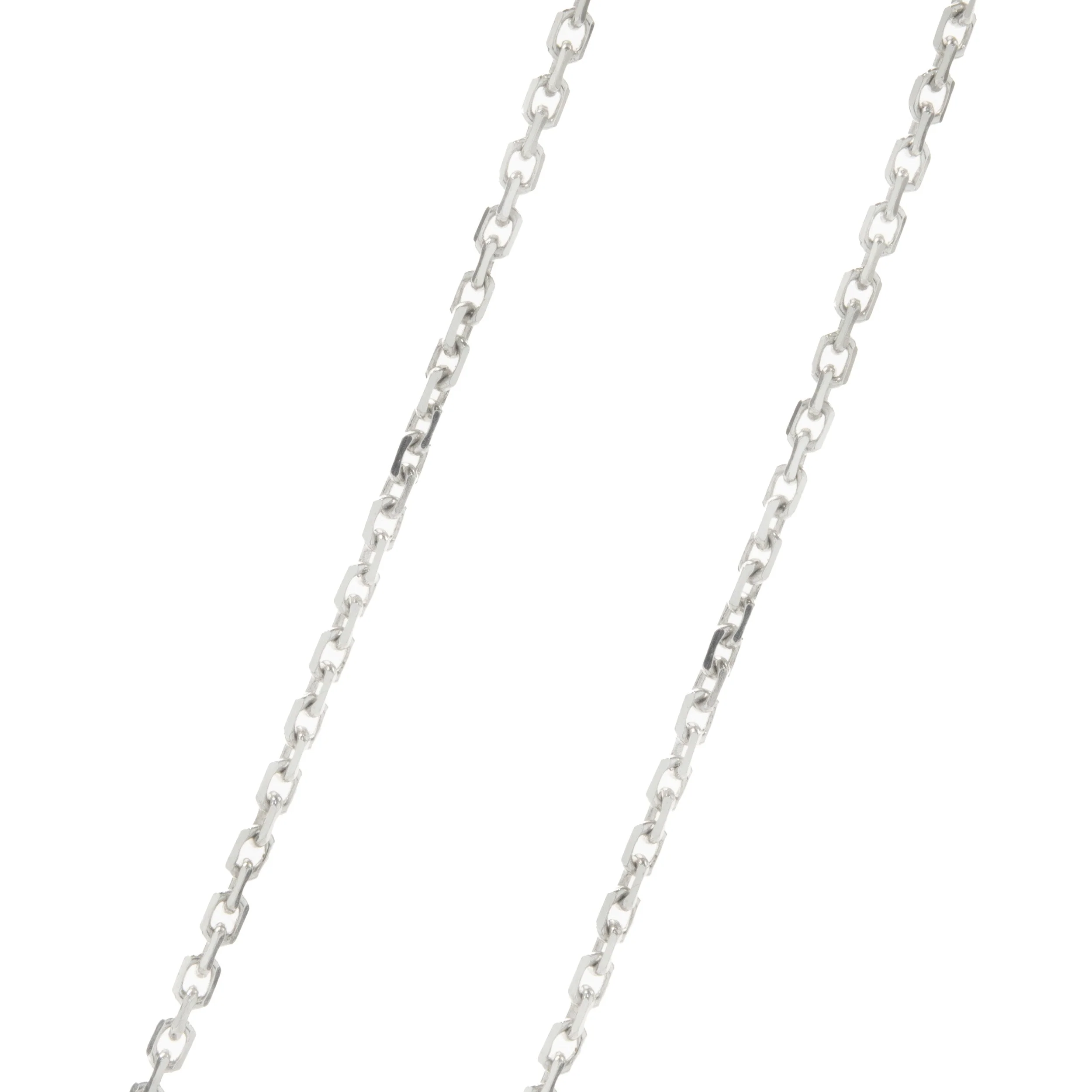 14 Karat White Gold Princess Cut Diamond Halo Necklace - Image 3