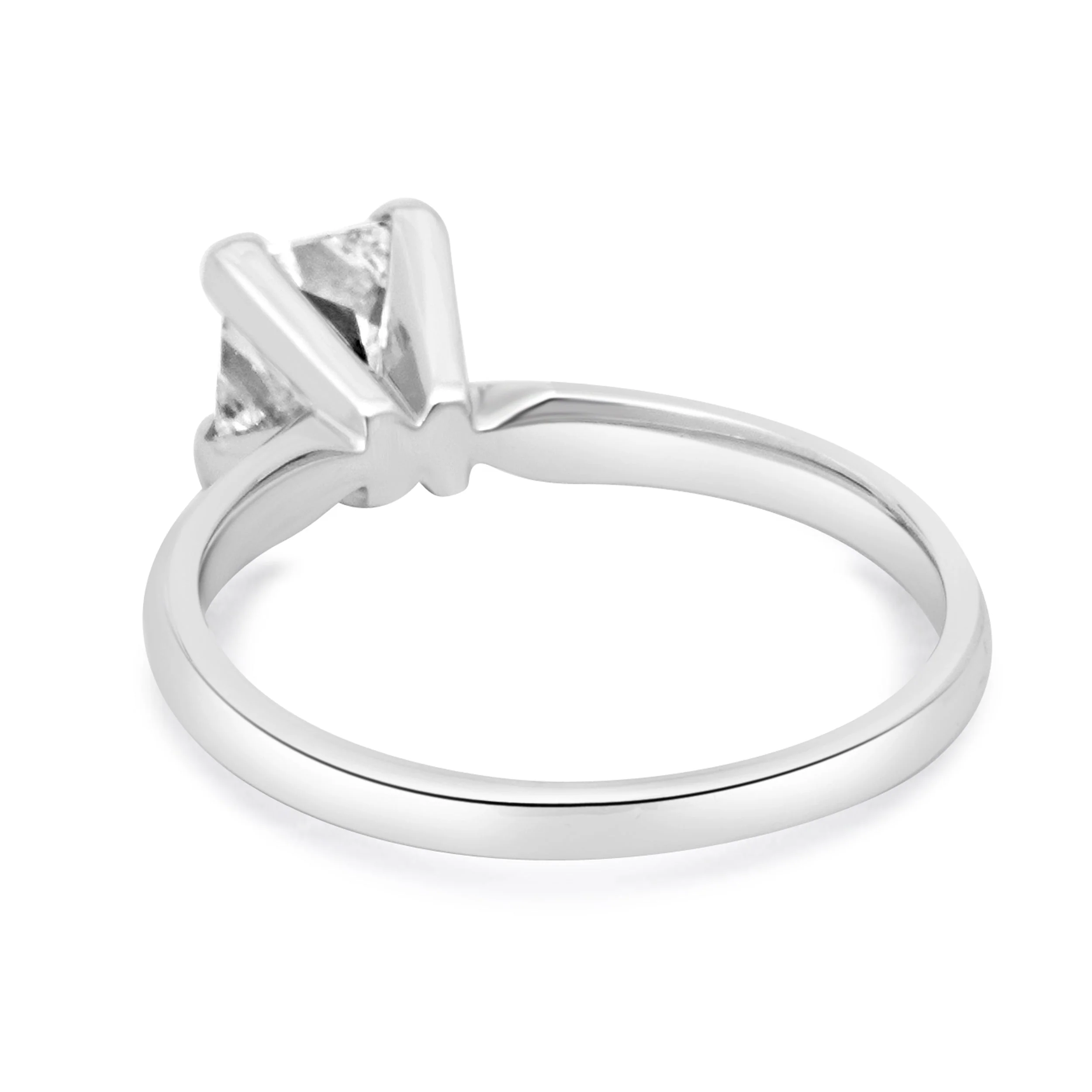 14 Karat White Gold Princess Cut Diamond Solitaire Engagement Ring - Image 3