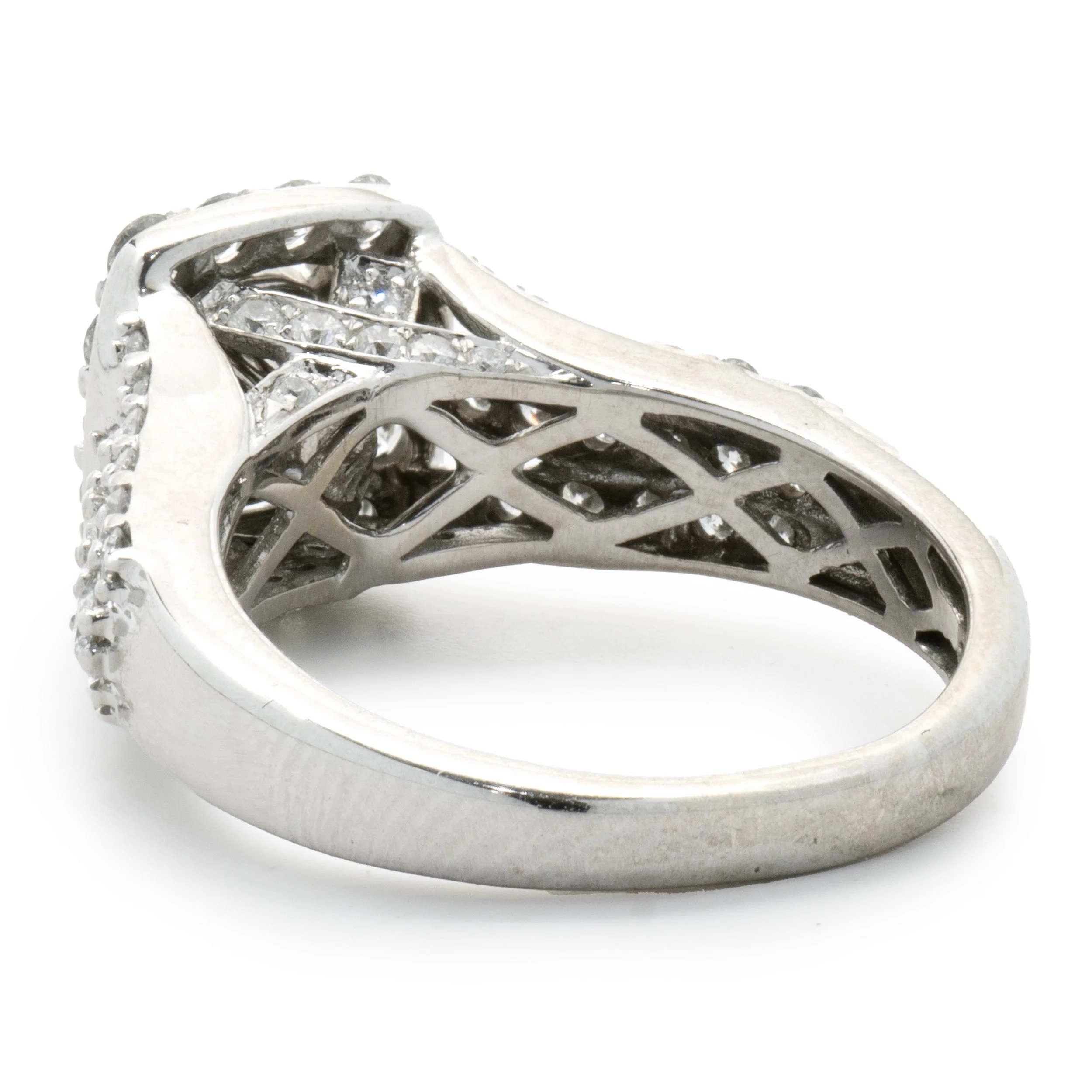 14 Karat White Gold Quad-Set Diamond Engagement Ring - Image 3